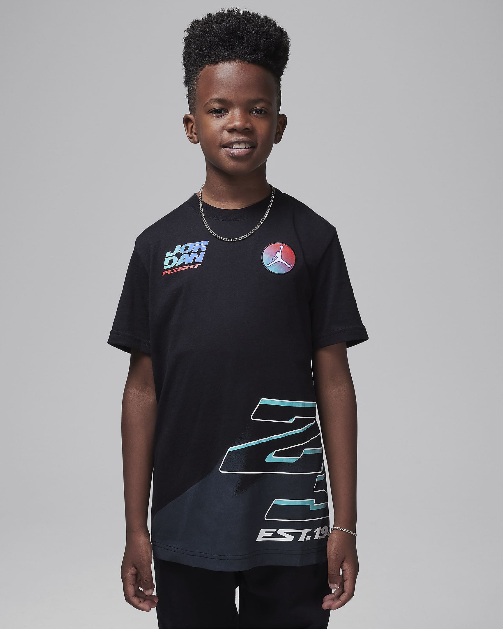 Jordan motorshirt voor kids - Zwart