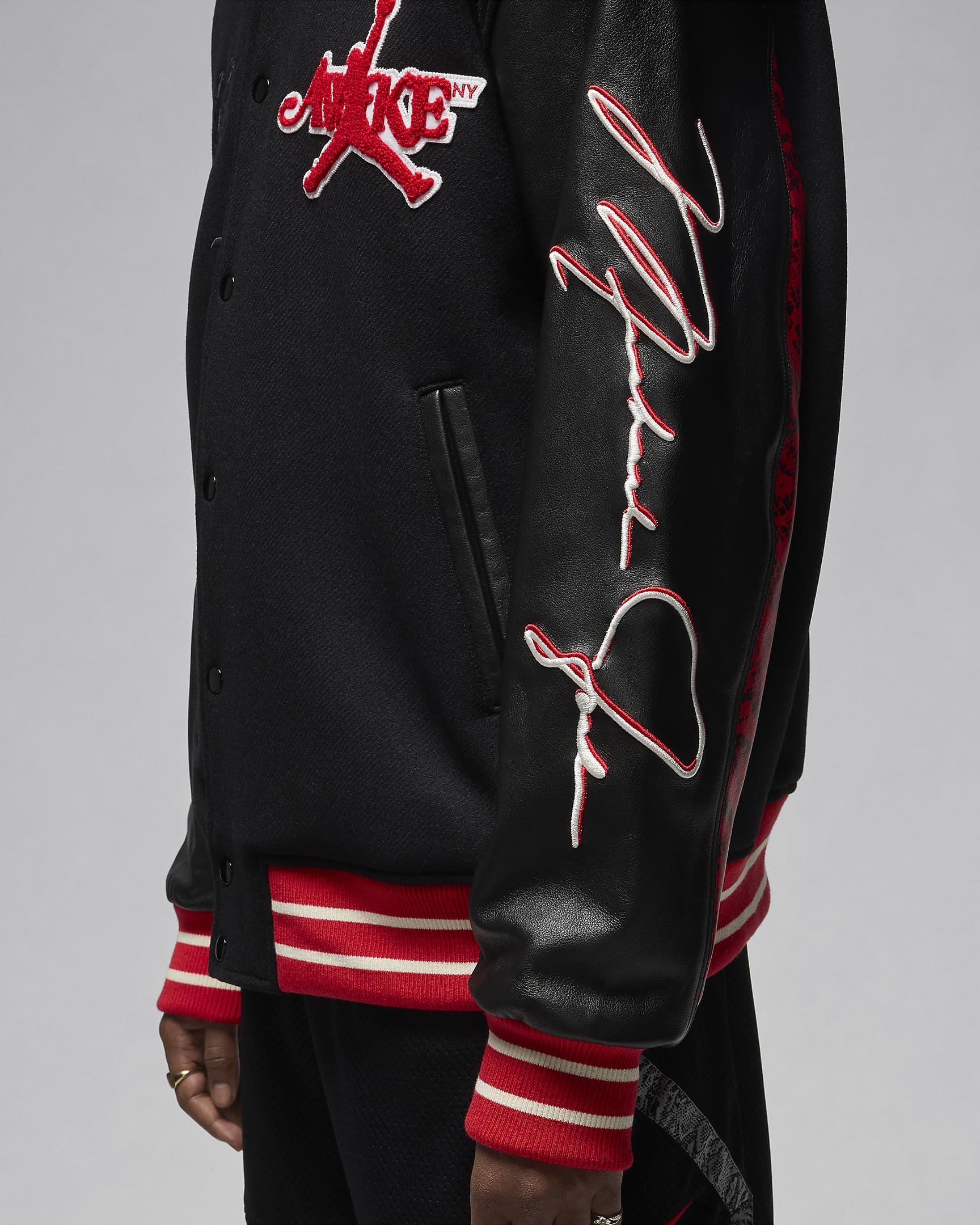 Jordan x Awake NY Men's Varsity Jacket - University Red/Black