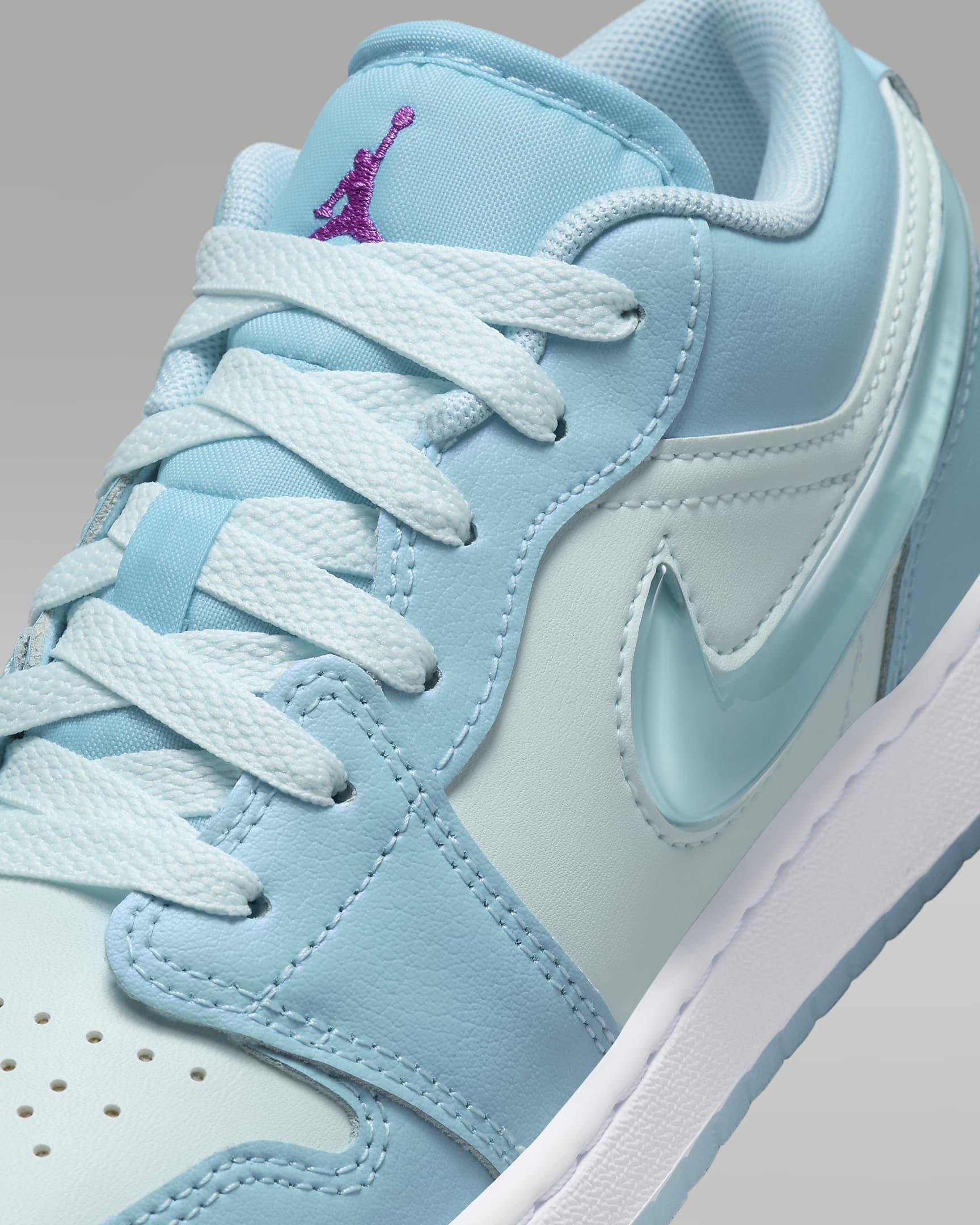 Air Jordan 1 低筒 SE 大童鞋款 - Aquarius Blue/Glacier Blue/Hyper Violet/Aquarius Blue