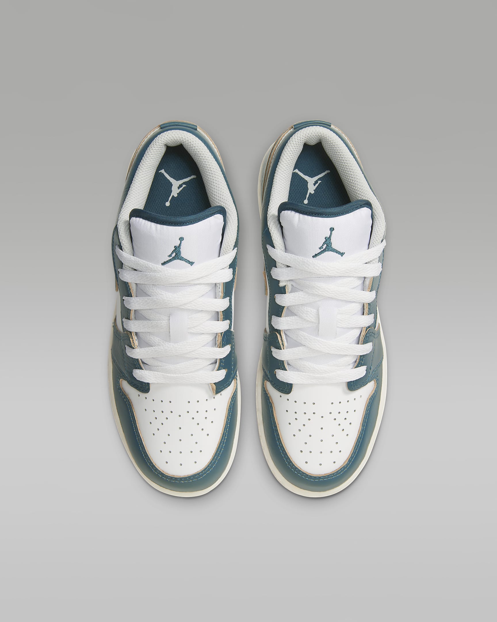 รองเท้าเด็กโต Air Jordan 1 Low SE - Oxidized Green/ขาว/Sail/Oxidized Green