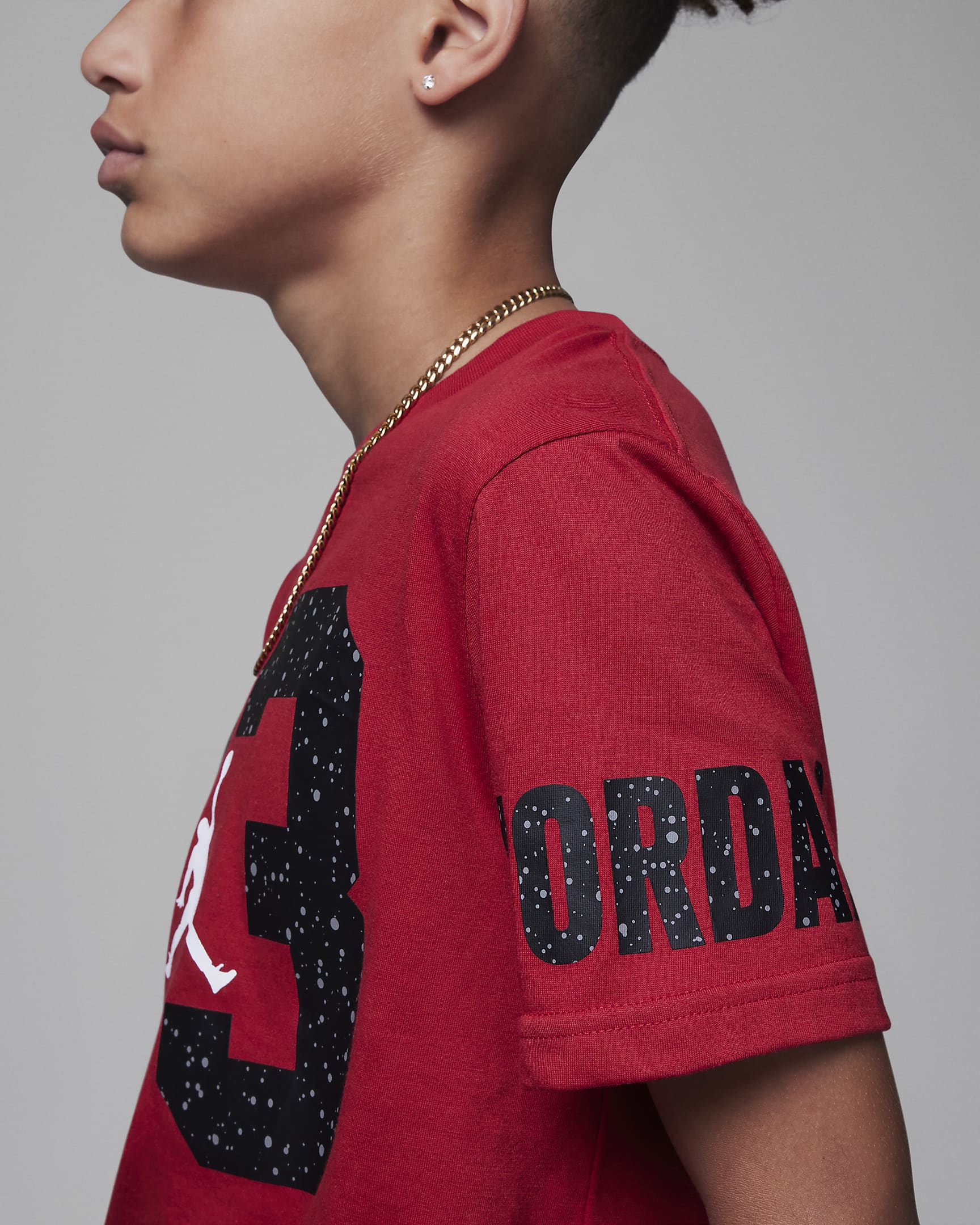 Jordan 23 Speckled Tee Older Kids' T-Shirt - Gym Red/Black