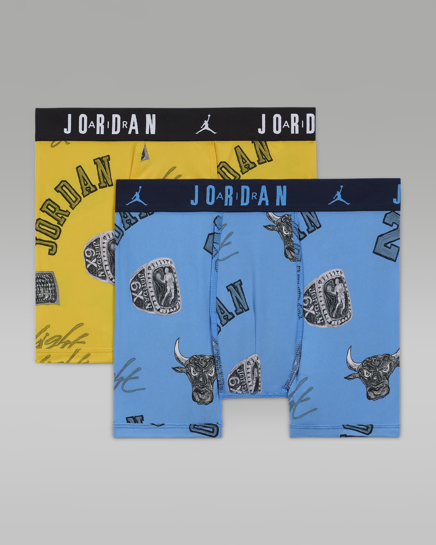 Ropa interior estampada para niños talla grande Jordan Dri-FIT MJ Essentials - Negro