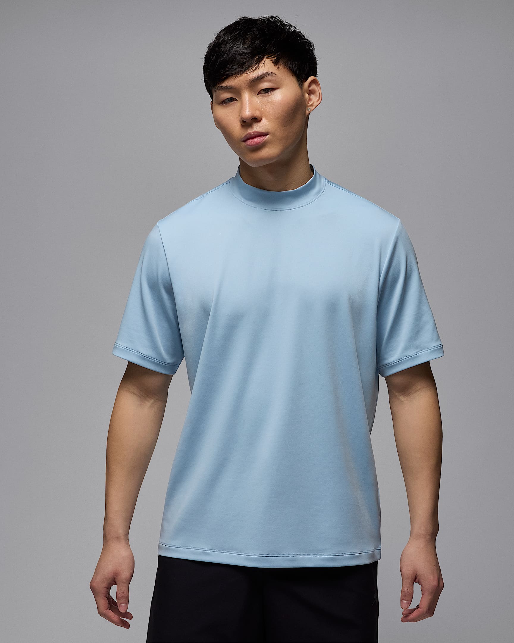 Jordan Sport Men's Mock-Neck Golf T-Shirt - Light Armory Blue/Light Armory Blue
