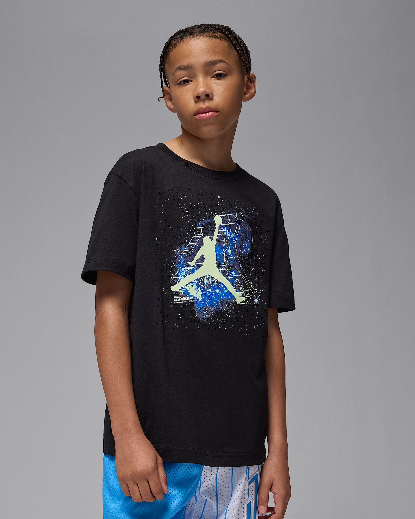 Jordan Big Kids' "Sky Is Not The Limit" Glow T-Shirt - Black