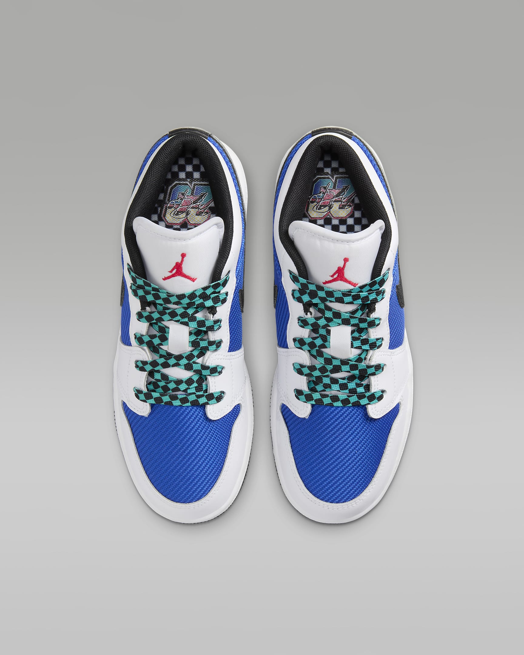 Air Jordan 1 Low SE Older Kids' Shoes - White/Hyper Royal/Hyper Jade/Black