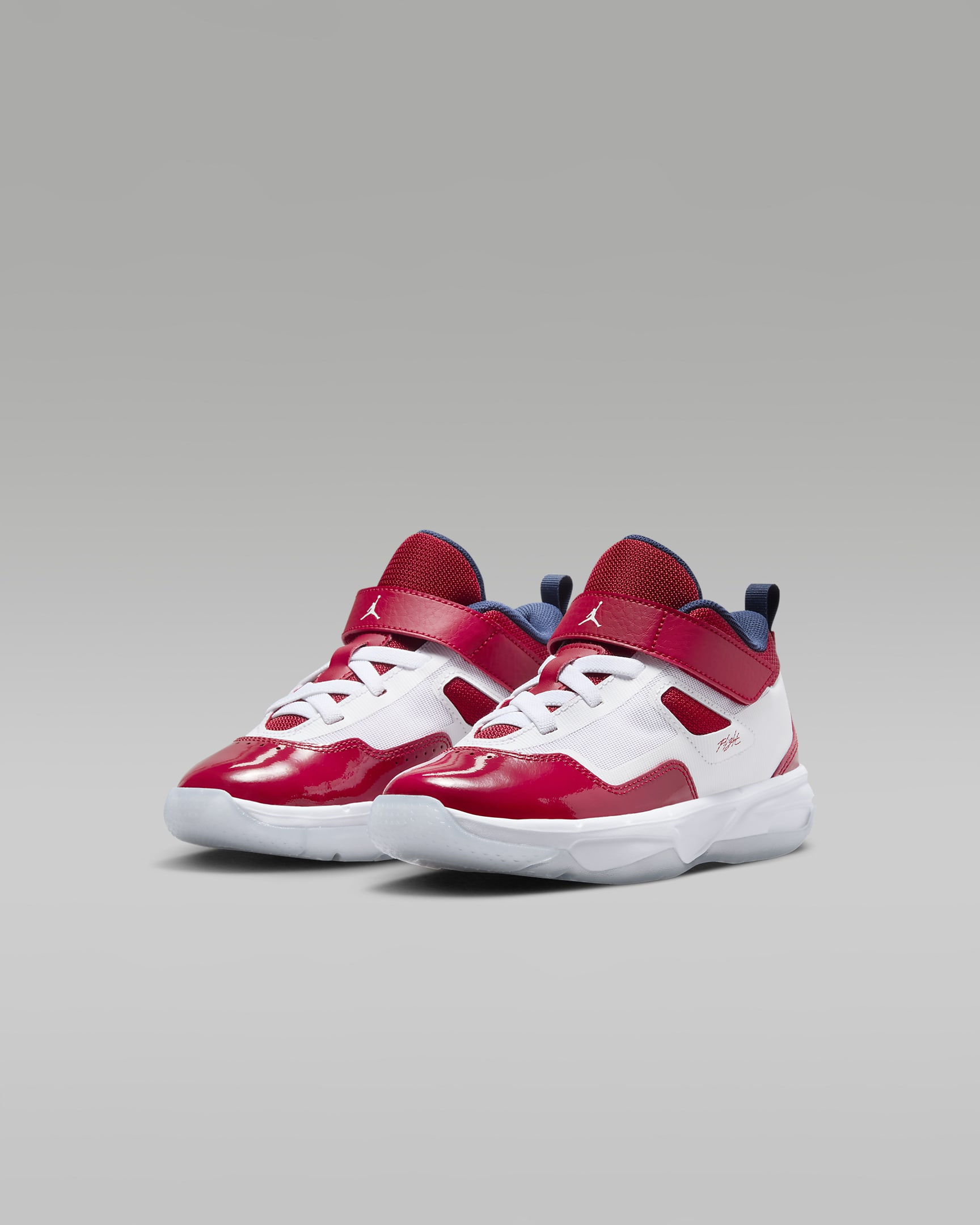 Tenis para niños de preescolar Stay Loyal 3 - Blanco/Azul marino medianoche/Rojo universitario