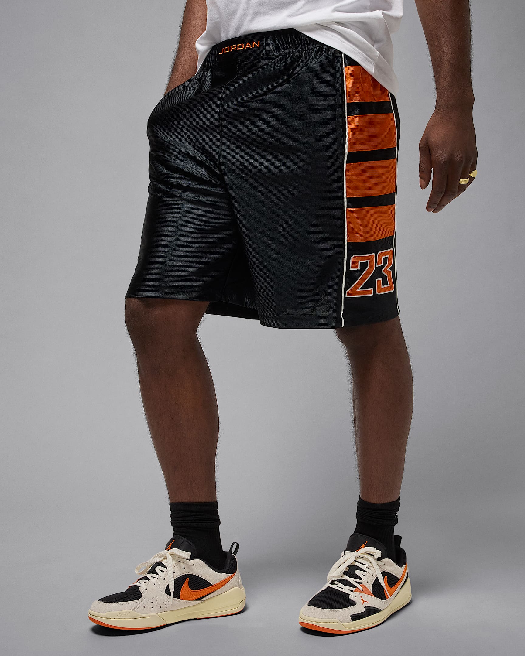 Jordan Brooklyn Cat Scratch Men's Shorts - Black/Starfish/Black