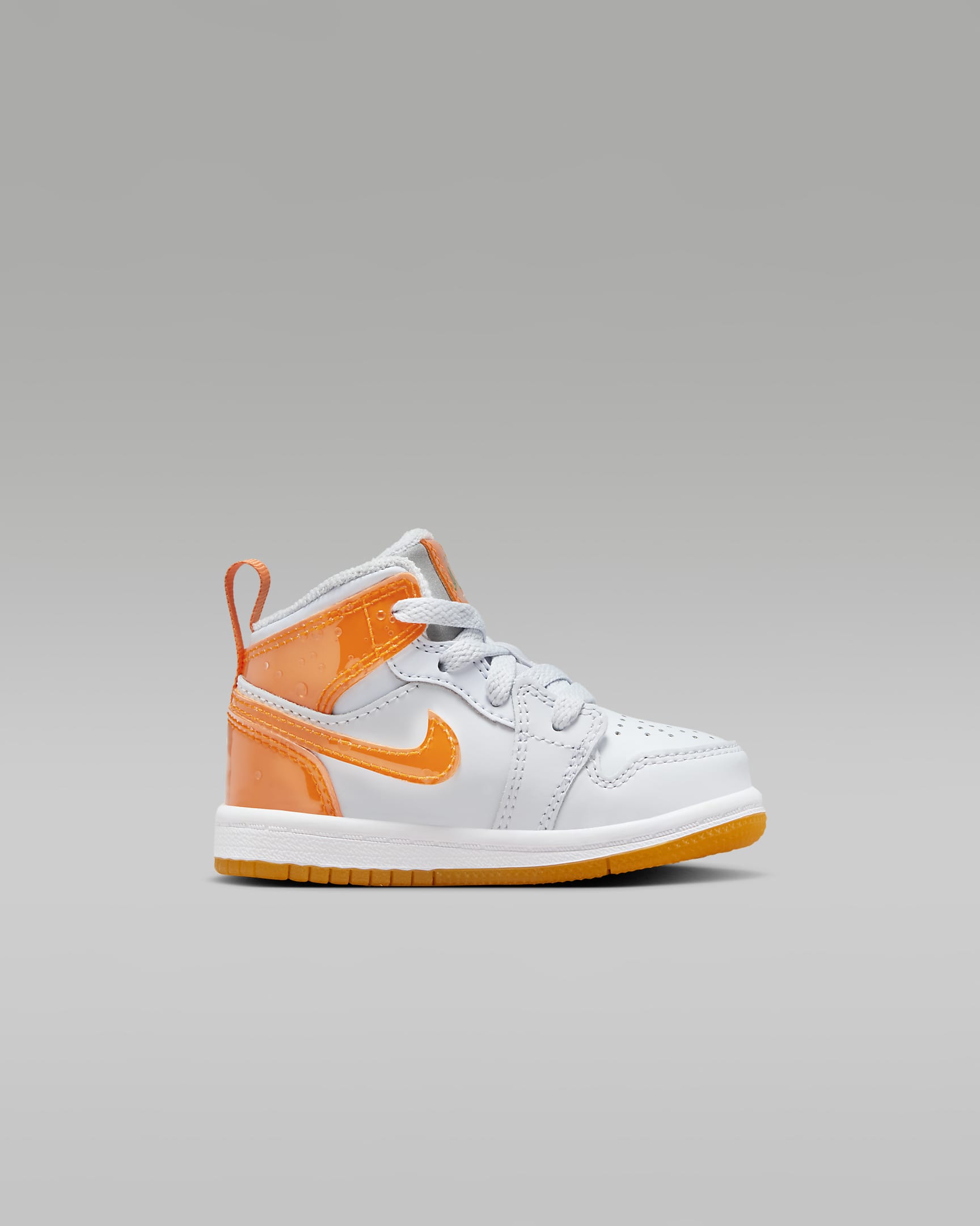 Calzado para bebé e infantil Jordan 1 Mid SE - Gris fútbol/Verde pino/Blanco/Piel de naranja