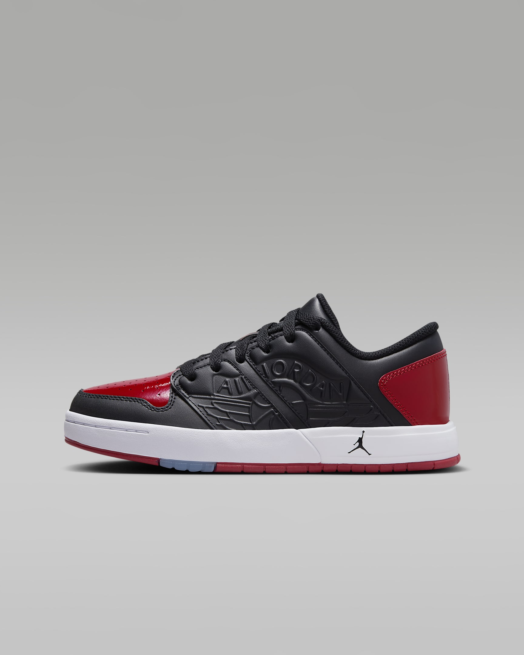 Jordan Nu Retro 1 Low Older Kids' Shoes - Black/White/Varsity Red