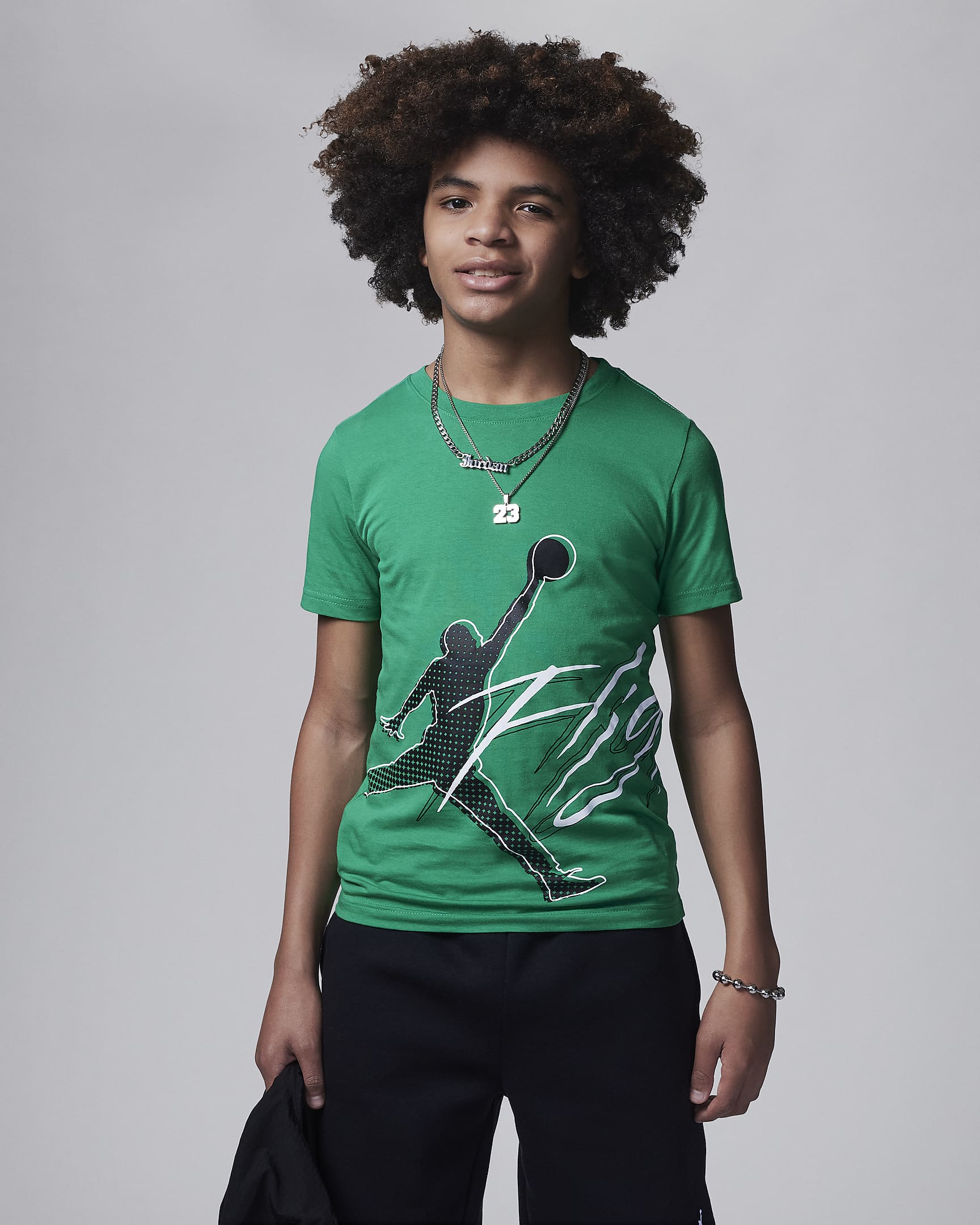 Tee-shirt Jordan Halftone Flight Tee pour ado (garçon) - Lucky Green