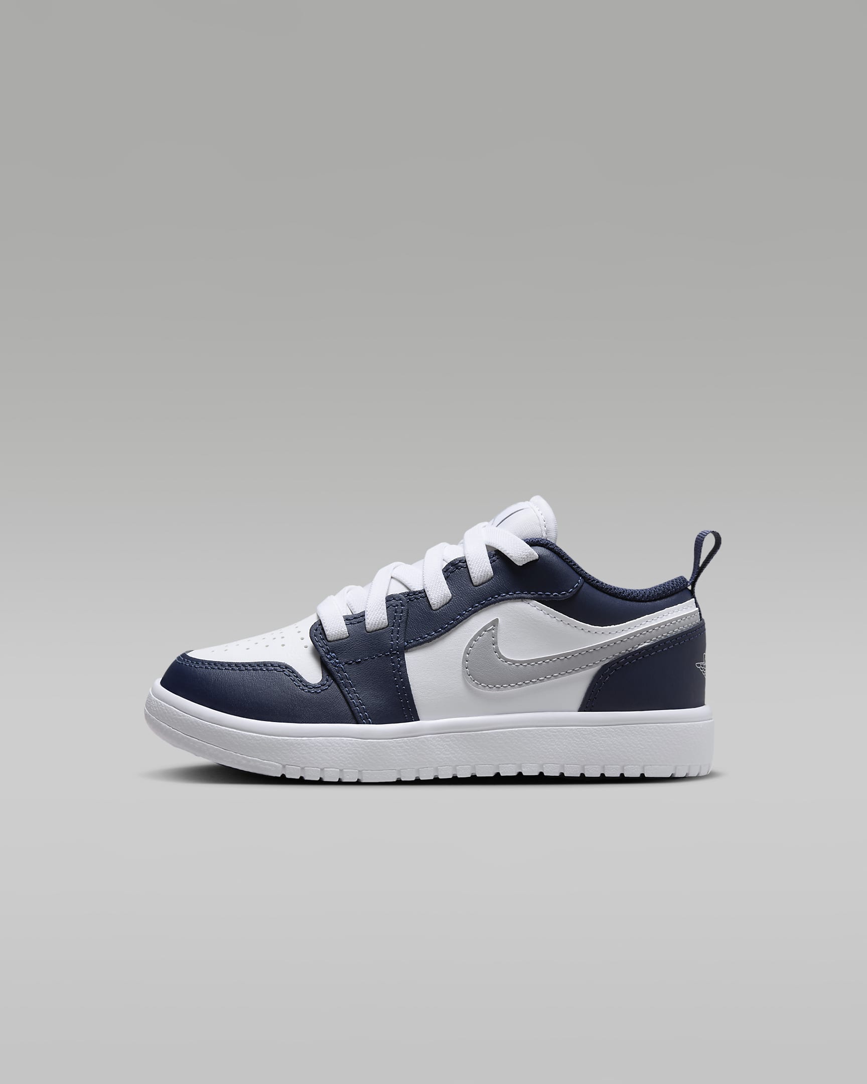 Jordan 1 Low Alt Kleuterschoenen - Wit/Midnight Navy/Wolf Grey