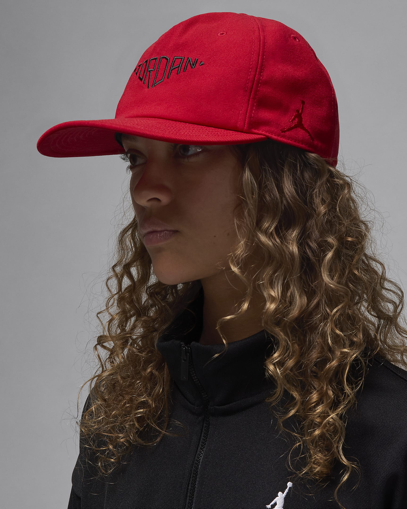 Jordan Pro Gorra de visera plana sin estructura - Gym Red/Negro