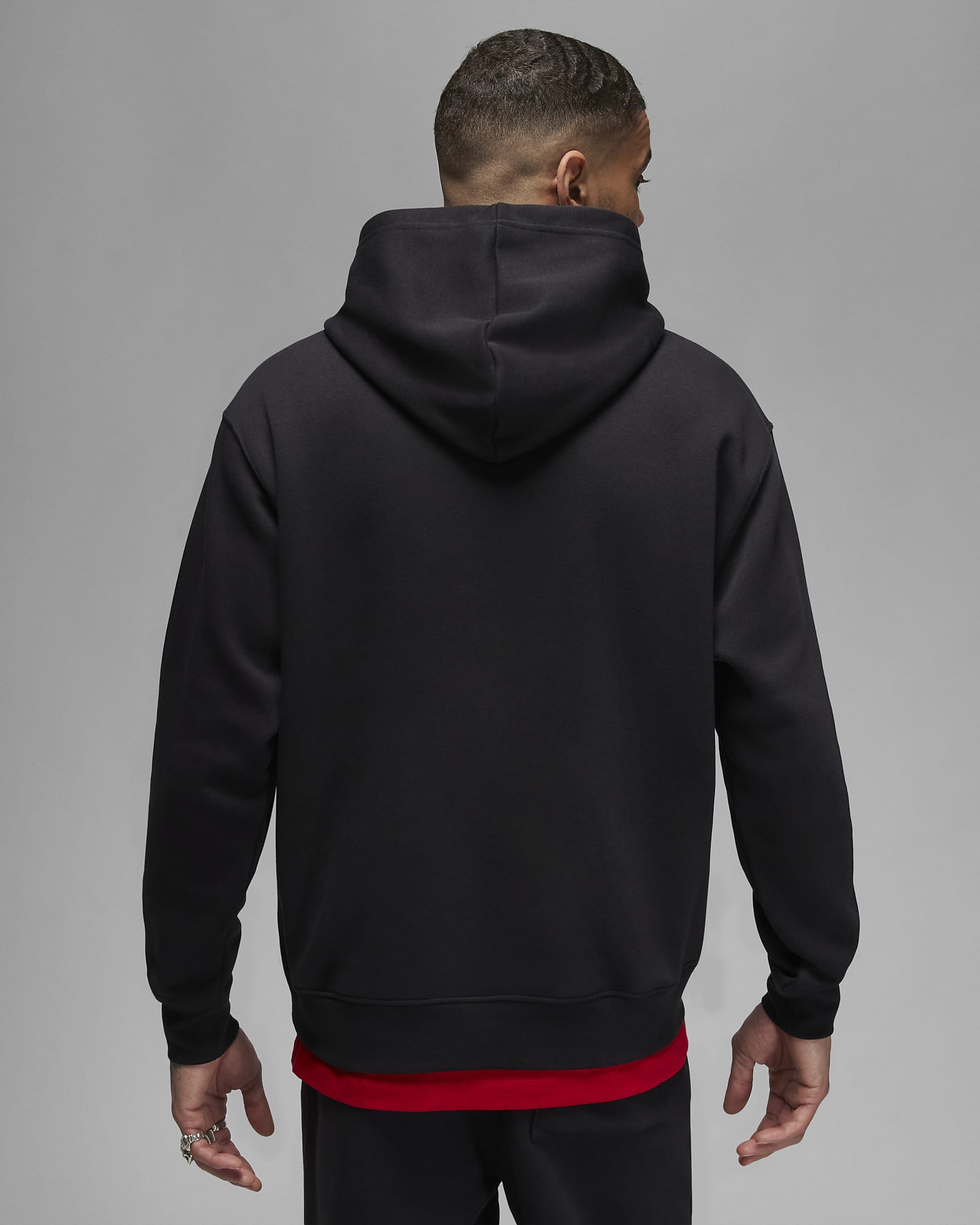 Sweat à capuche imprimé Jordan Brooklyn Fleece pour homme - Noir/Blanc