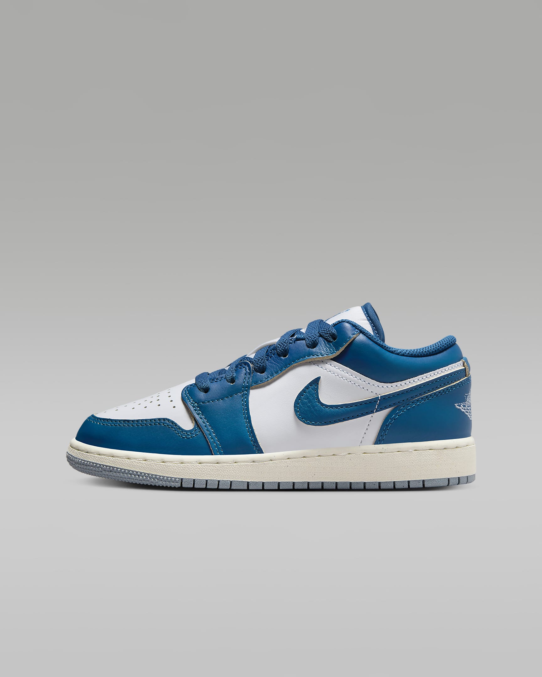 Air Jordan 1 Low SE Big Kids' Shoes - White/Blue Grey/Sail/Industrial Blue