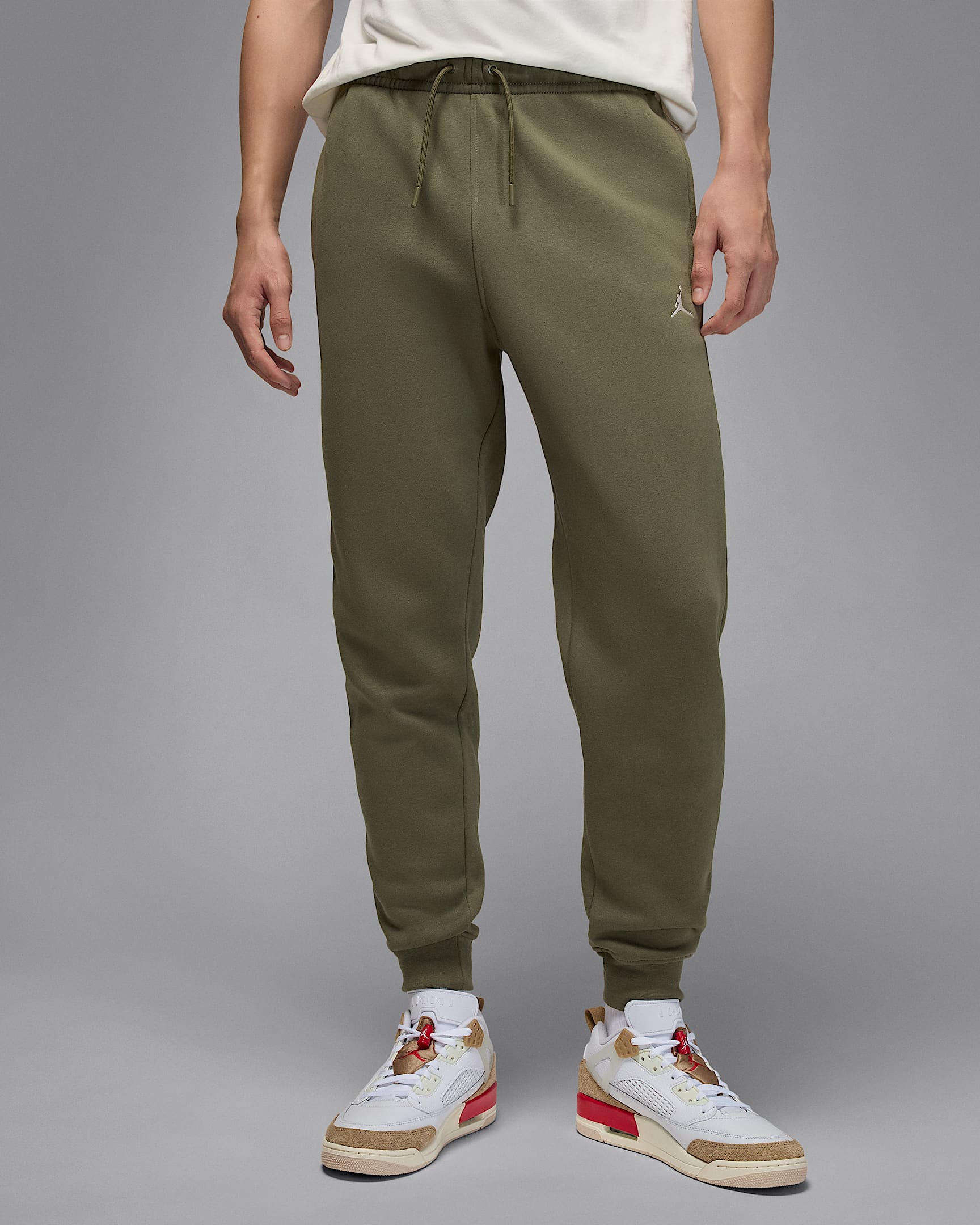 Spodnie męskie Jordan Brooklyn Fleece - Medium Olive/Sail