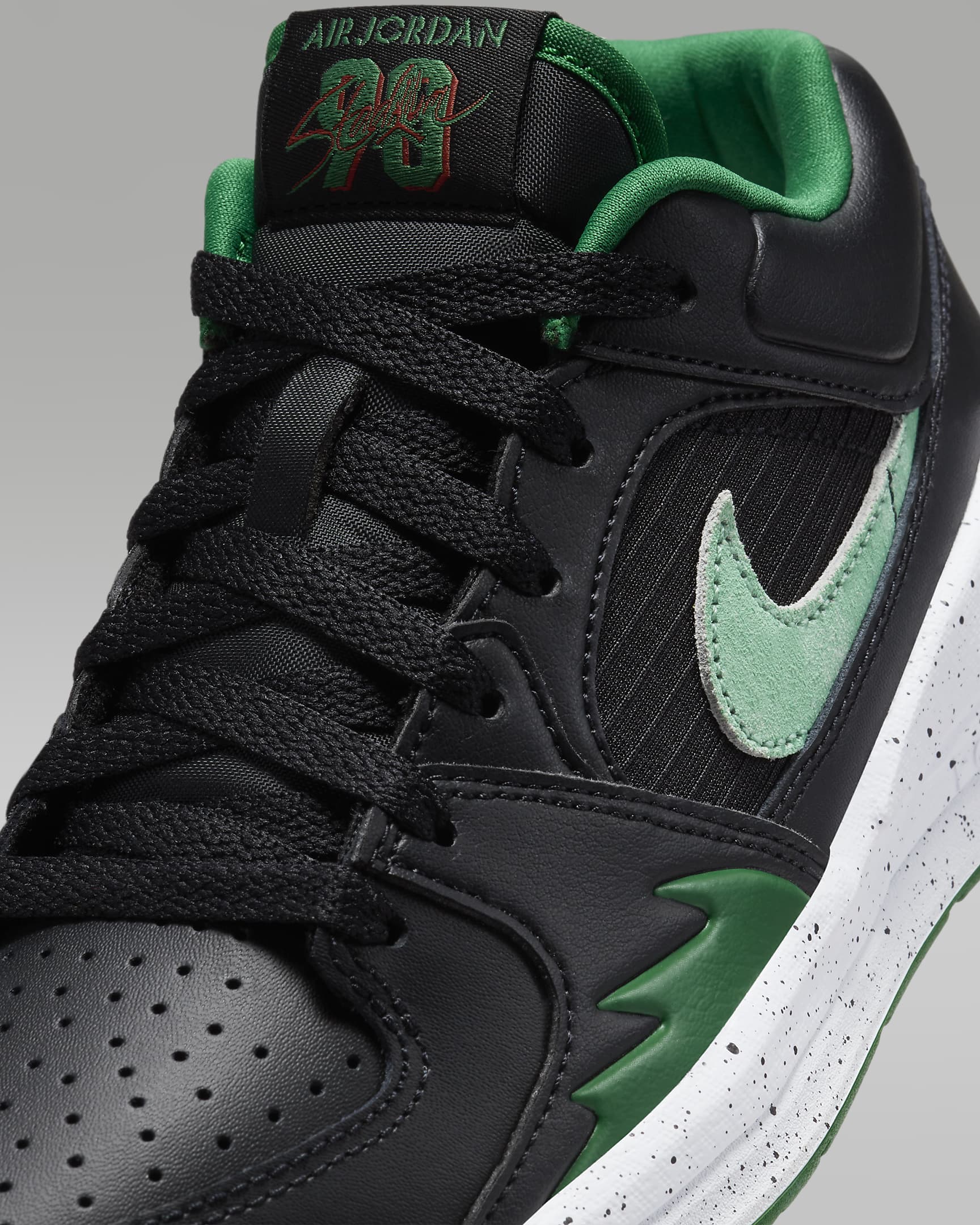 Jordan Stadium 90 Big Kids' Shoes - Black/White/Dune Red/Pine Green