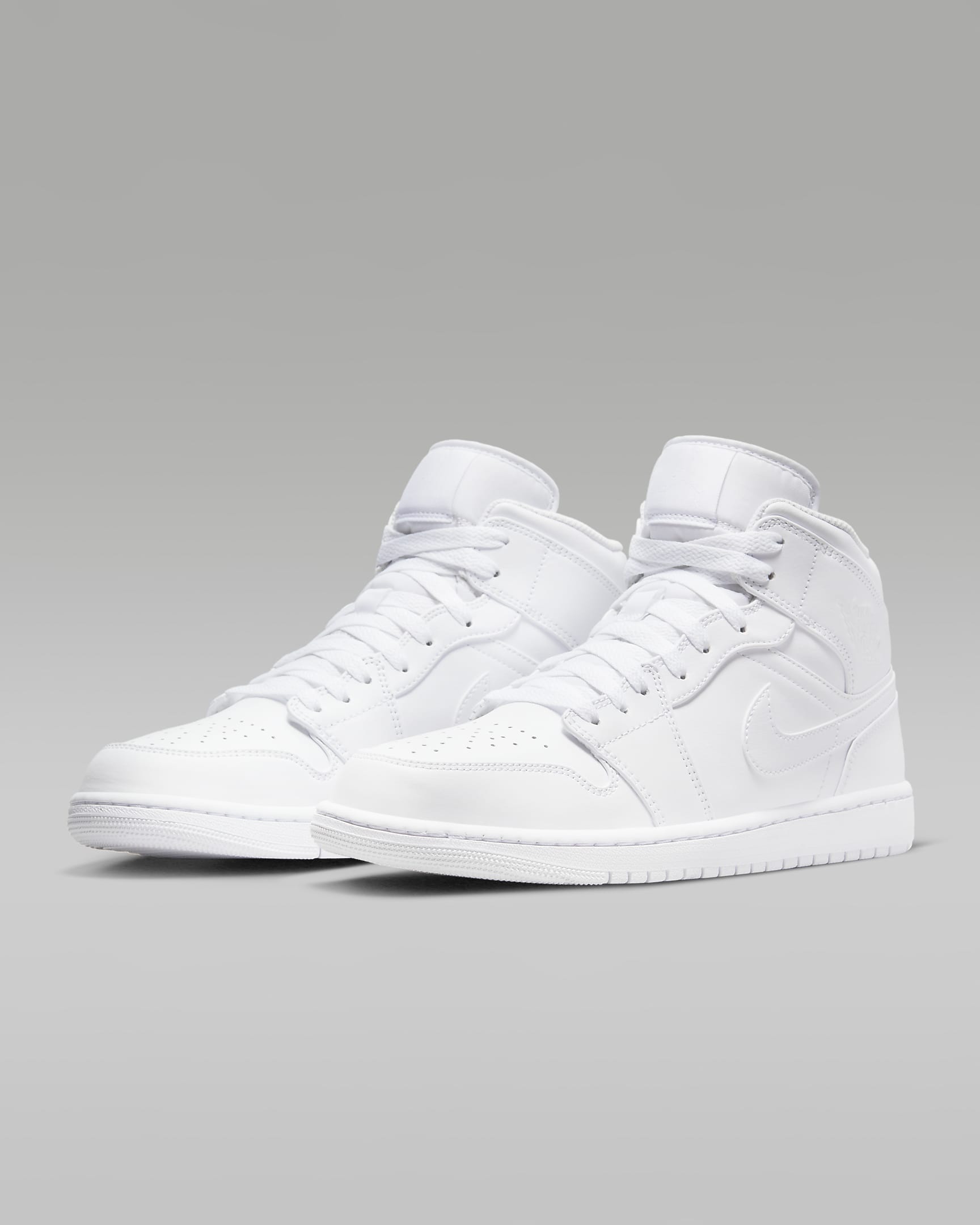 Air Jordan 1 Mid Sabatilles - Blanc/Blanc/Blanc