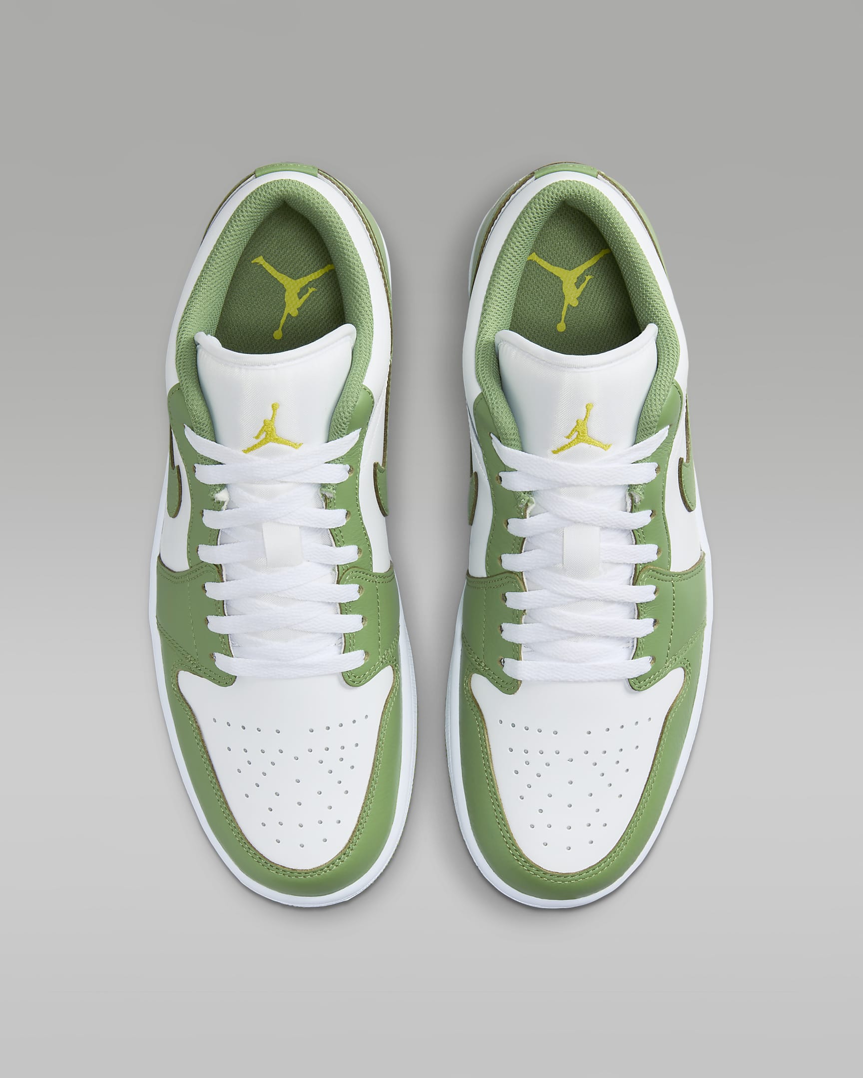 Air Jordan 1 Low SE Men's Shoes - White/Lightning/Chlorophyll