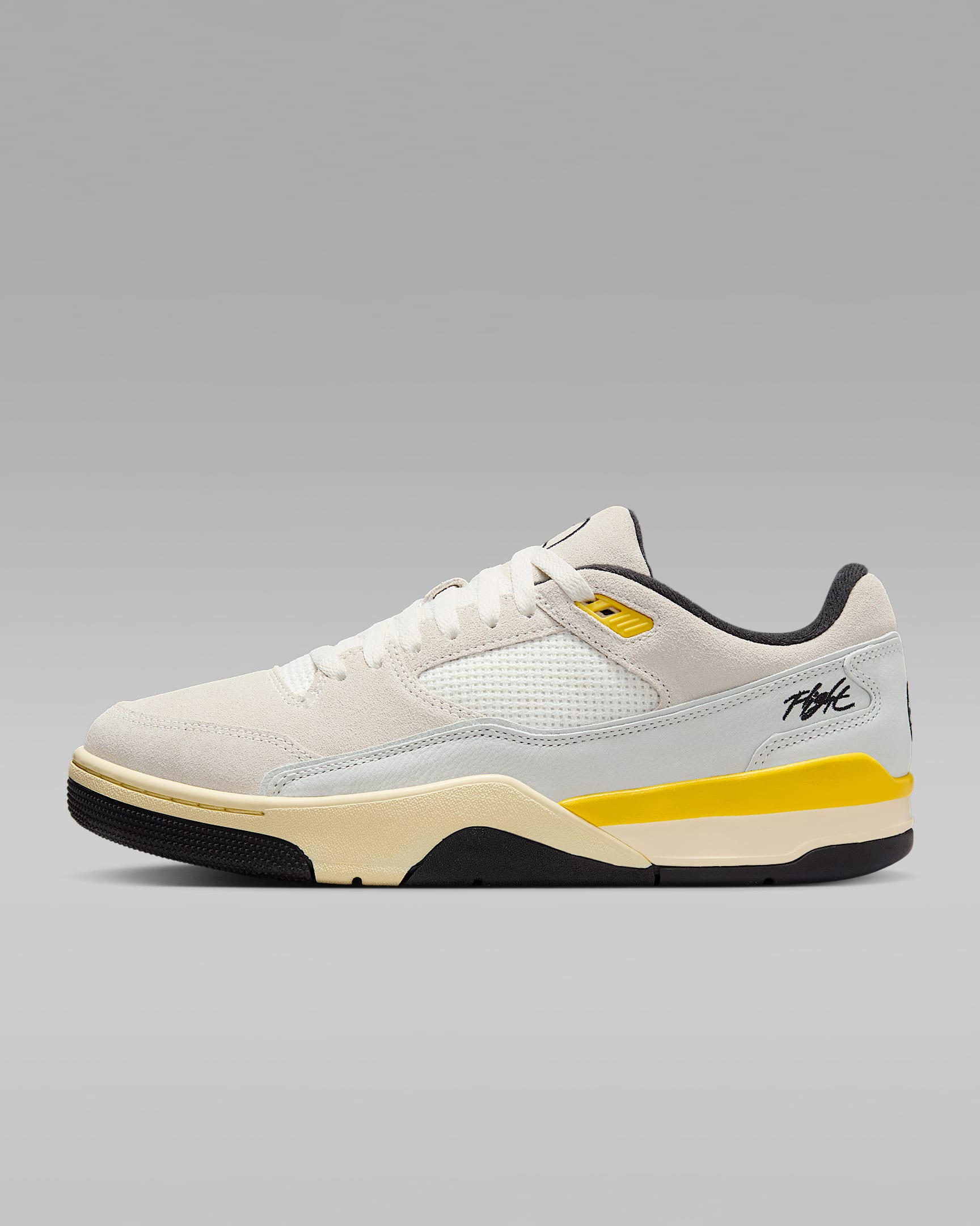 Jordan Flight Court Quai 54 Men's Shoes - Sail/Tour Yellow/Chile Red/Black