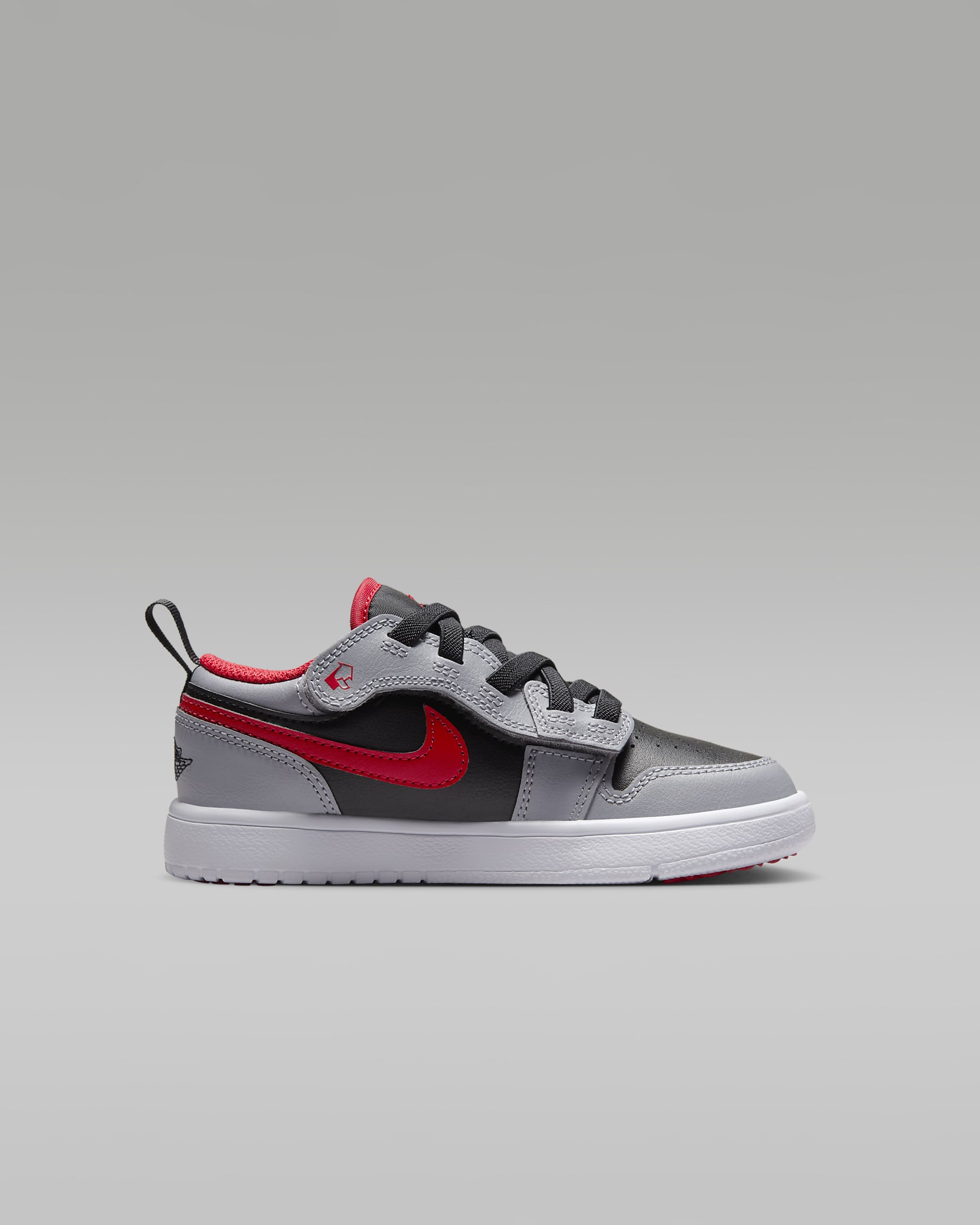 Jordan 1 Low Alt Younger Kids' Shoes - Black/Cement Grey/White/Fire Red