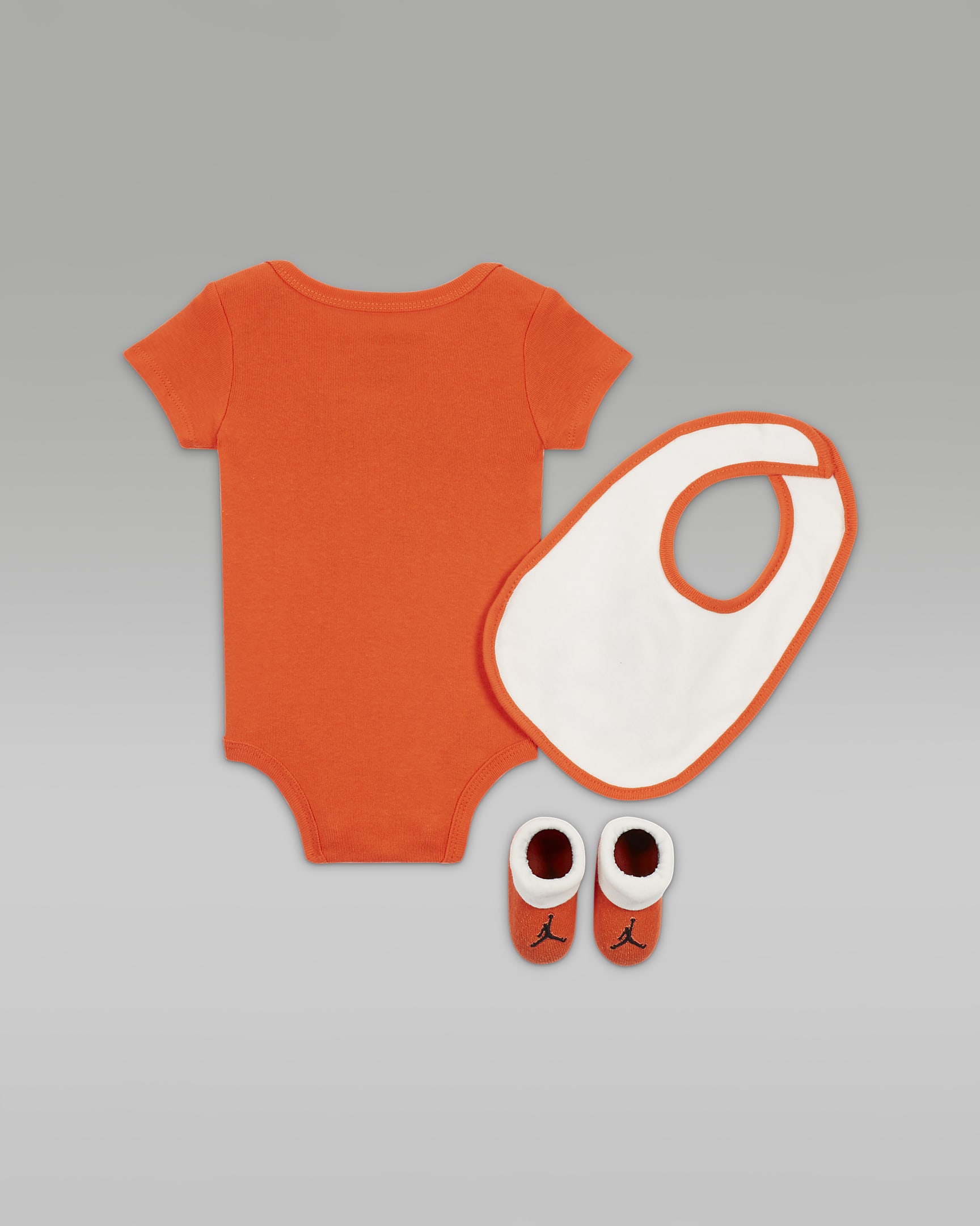 Σετ με ολόσωμο κορμάκι Jordan MVP Bodysuit Box Set για βρέφη (0-6M) - Rush Orange