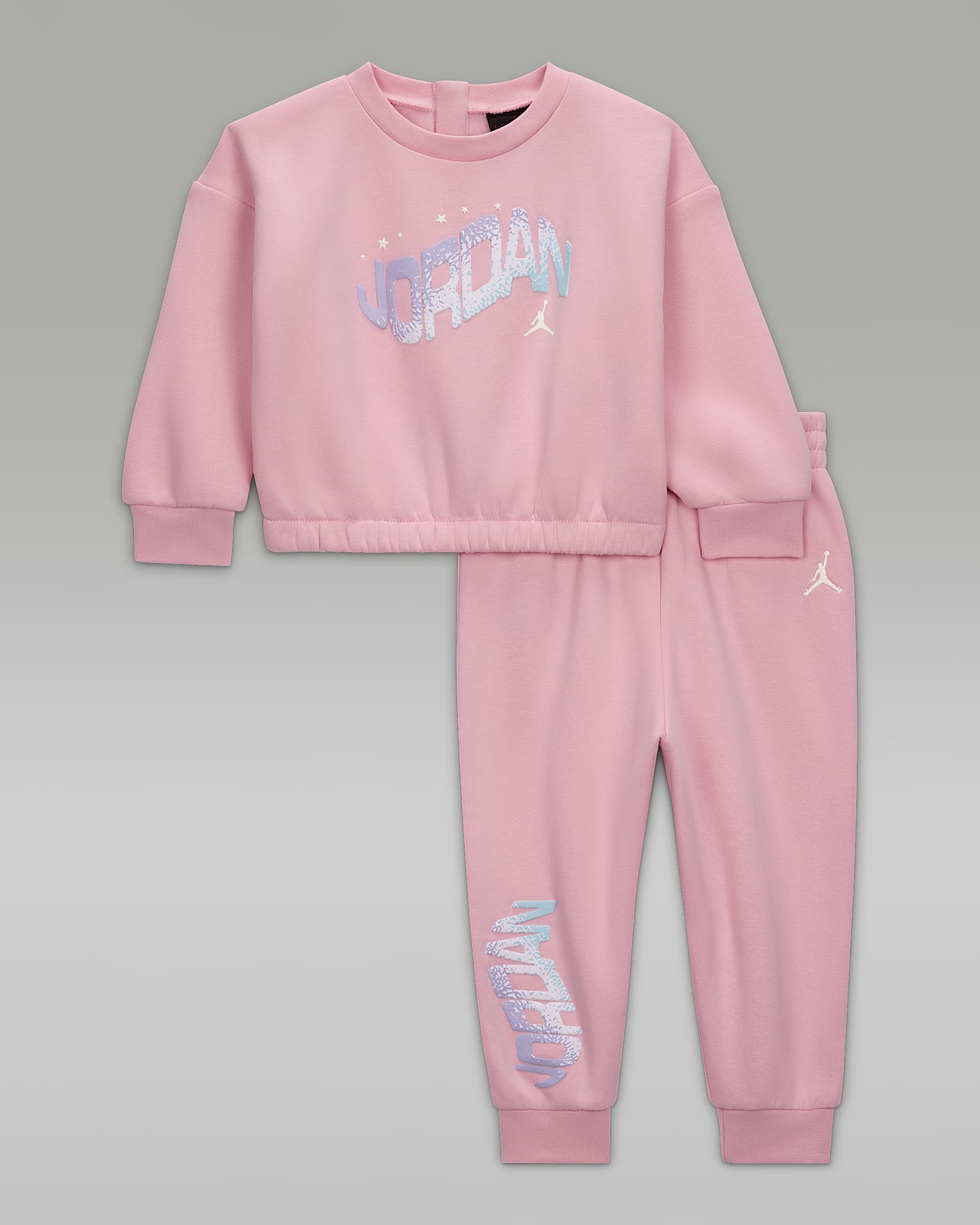 Jordan Jumpman Club Baby (3-6M) Bubble Fleece 2-Piece Set - Medium Soft Pink