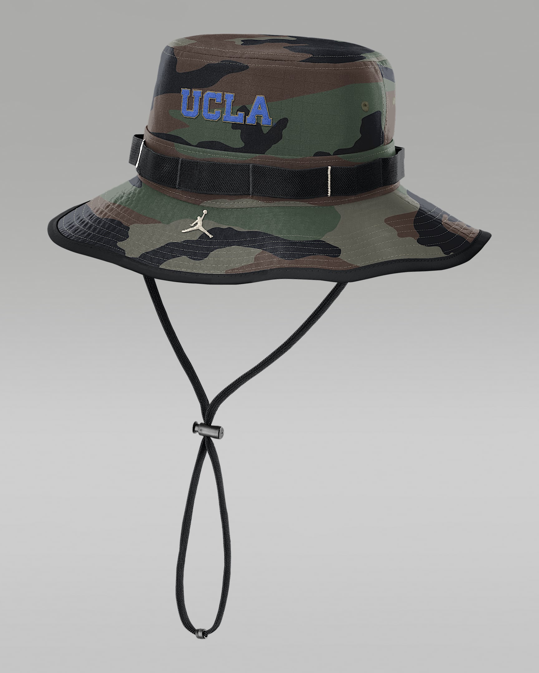 UCLA 2025 Military Appreciation Boonie Men's Jordan Brand Dri-FIT College Bucket Hat - Olive