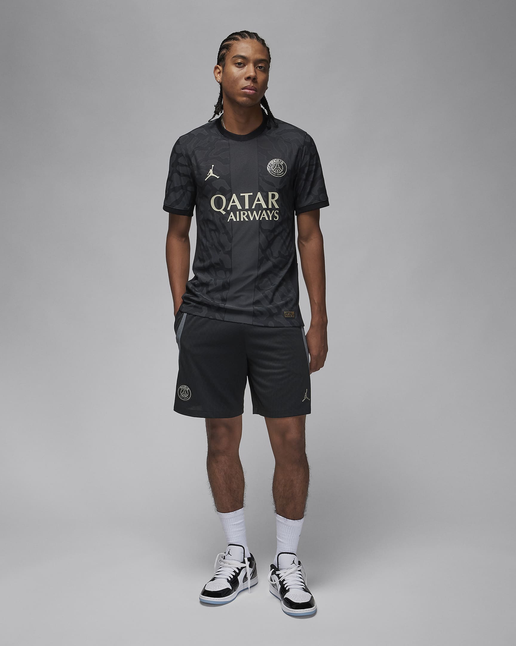 Paris Saint-Germain 2023/24 Match Third Men's Jordan Dri-FIT ADV Football Shirt - Anthracite/Black/Stone