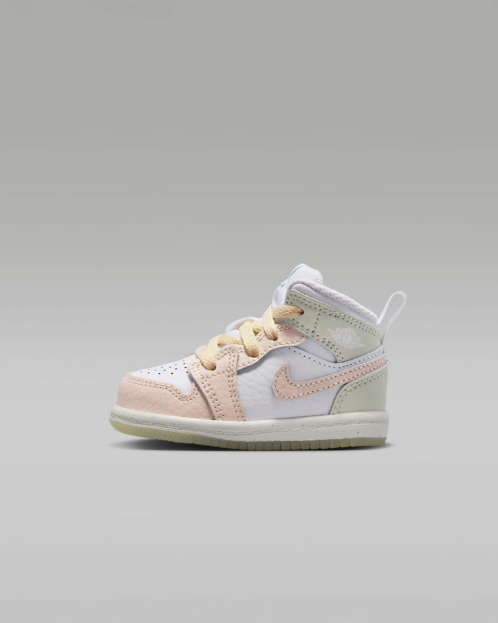 Jordan 1 Mid SE Baby/Toddler Shoes - Sail/Sea Glass/Glacier Blue/Guava Ice