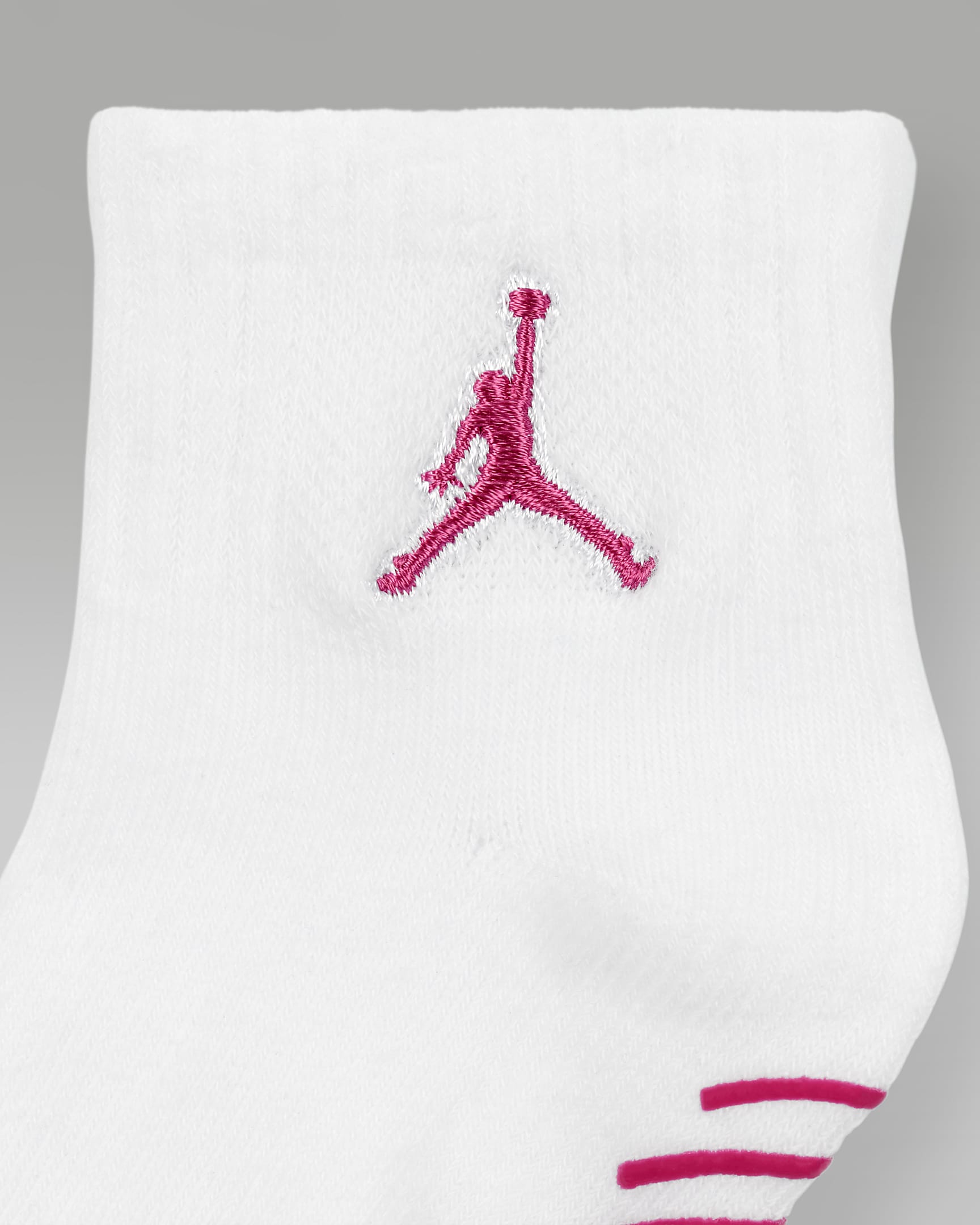 Jordan Baby (12-24M) Gripper Socks (3 Pairs) - Fire Pink