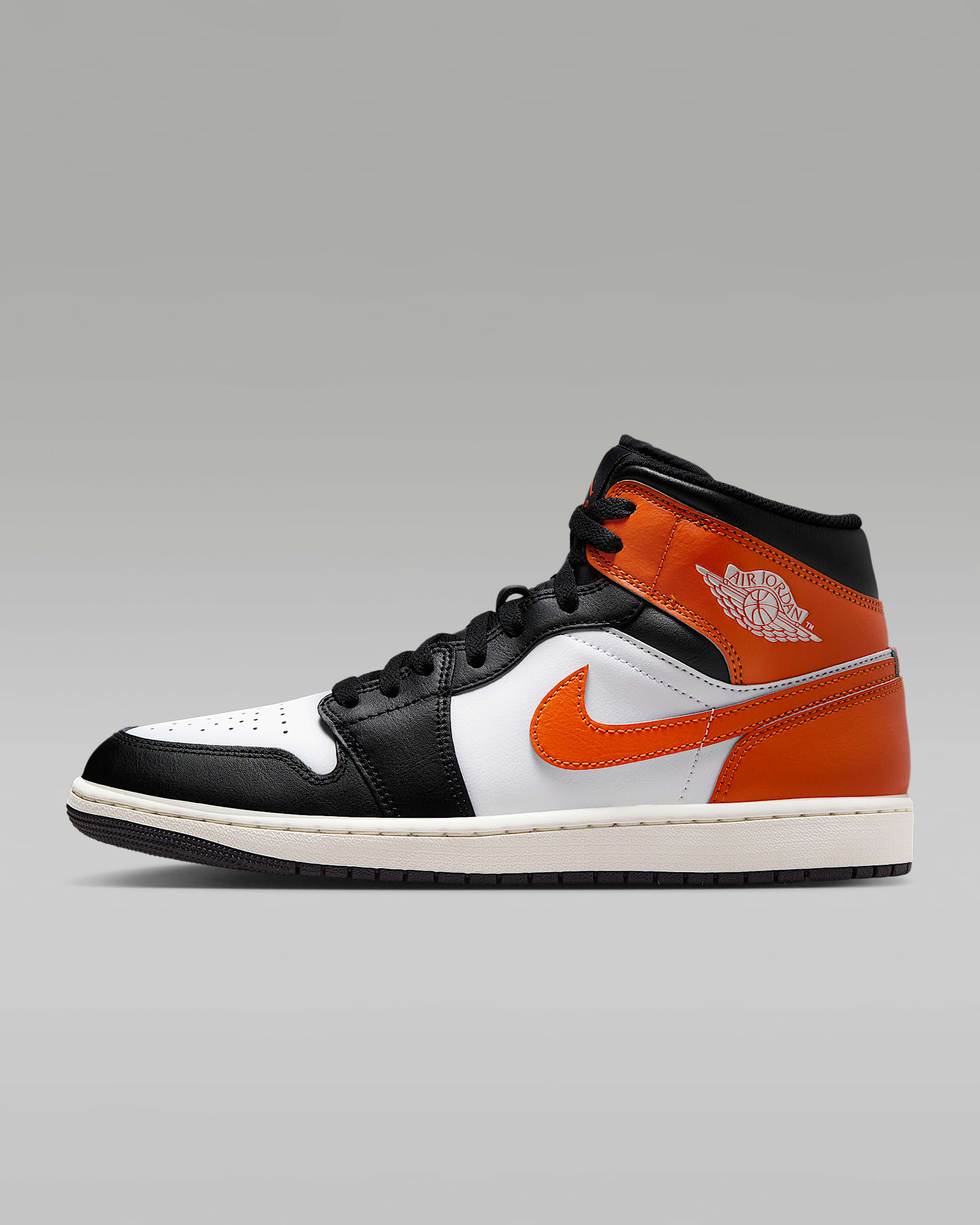 Air Jordan 1 Mid Men's Shoes - Starfish/White/Sail/Black