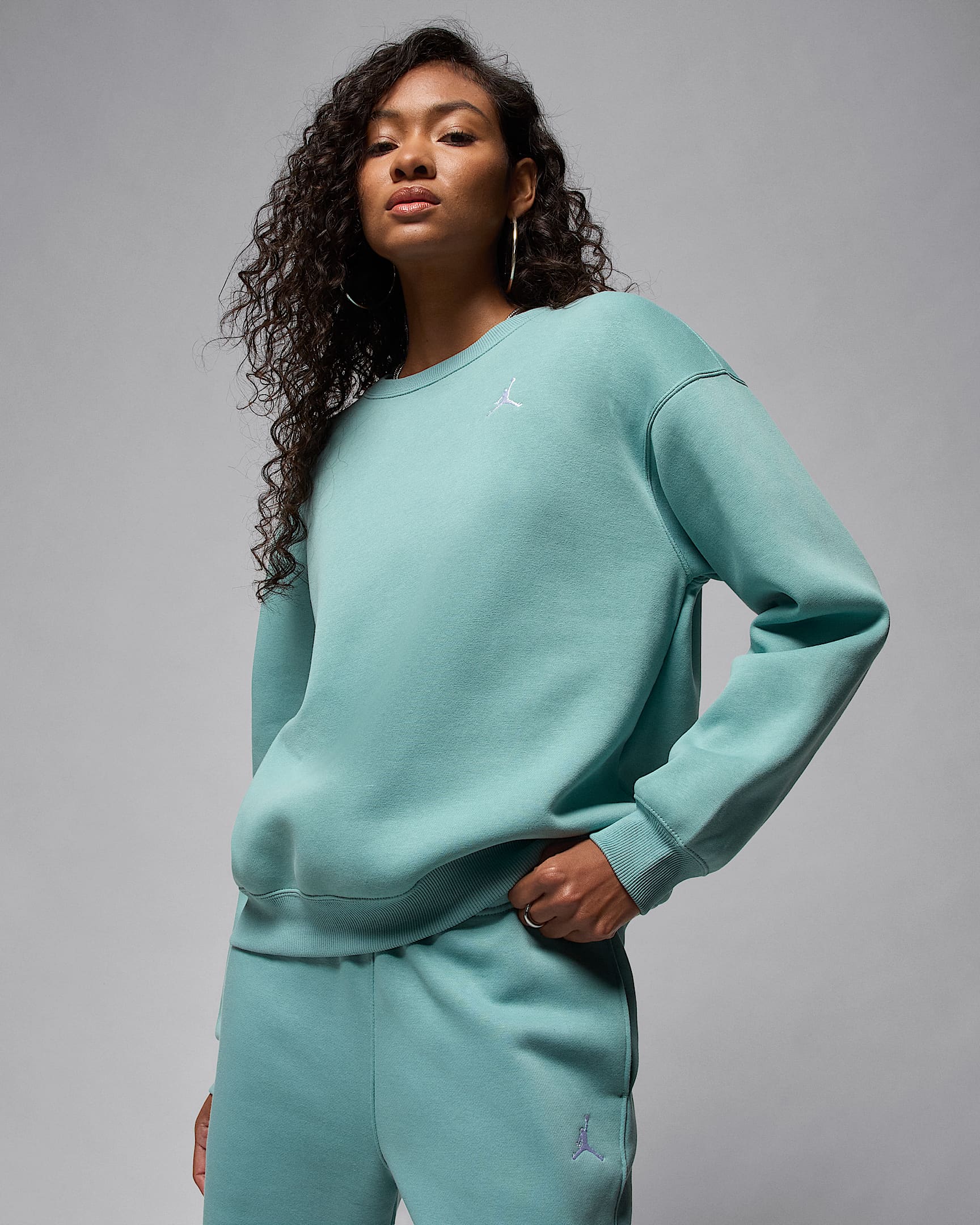 Jordan Brooklyn Fleece Women's Crew-Neck Sweatshirt - Cannon/White
