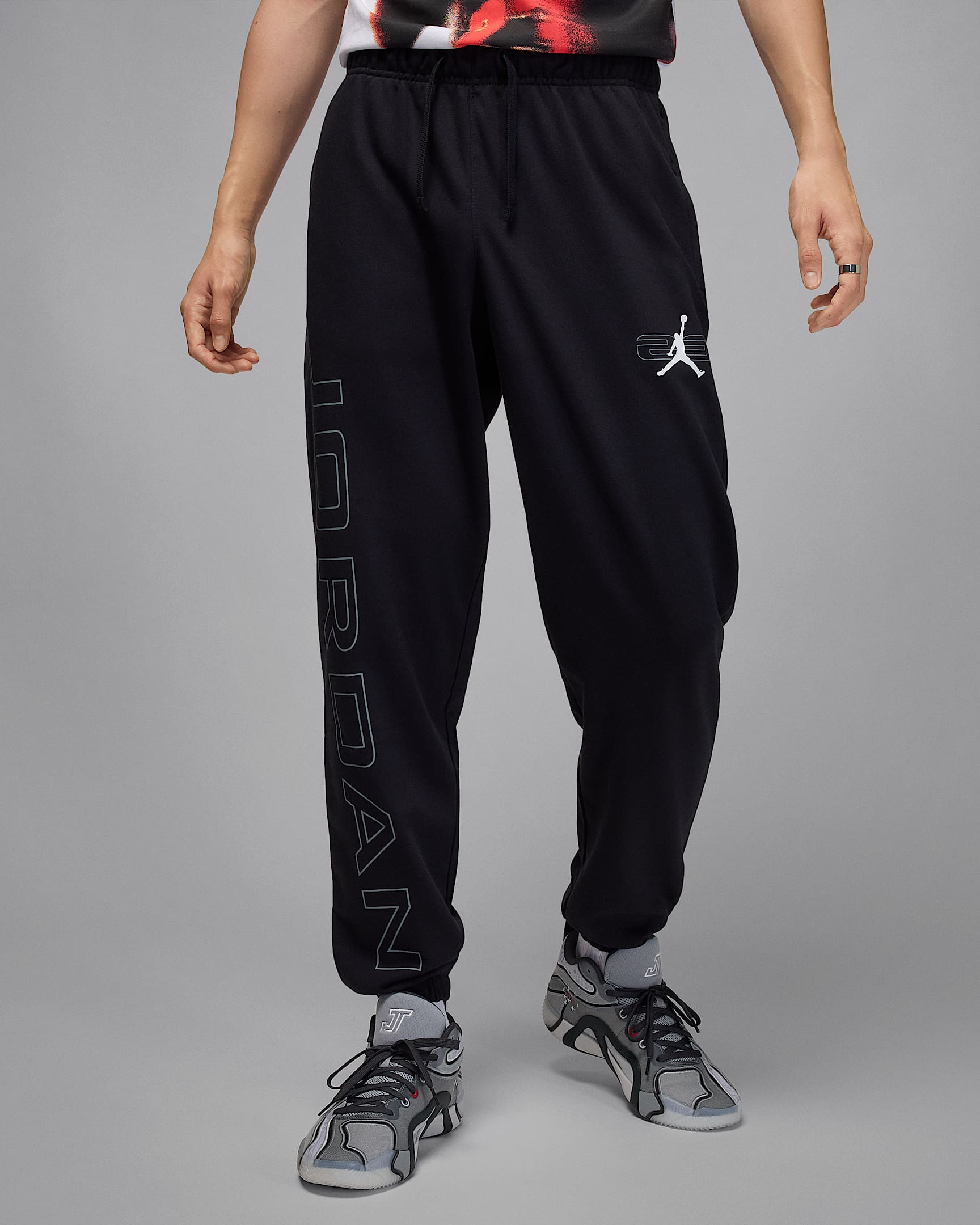 Jordan Sport Crossover Men's Fleece Pants - Black/Smoke Grey/White