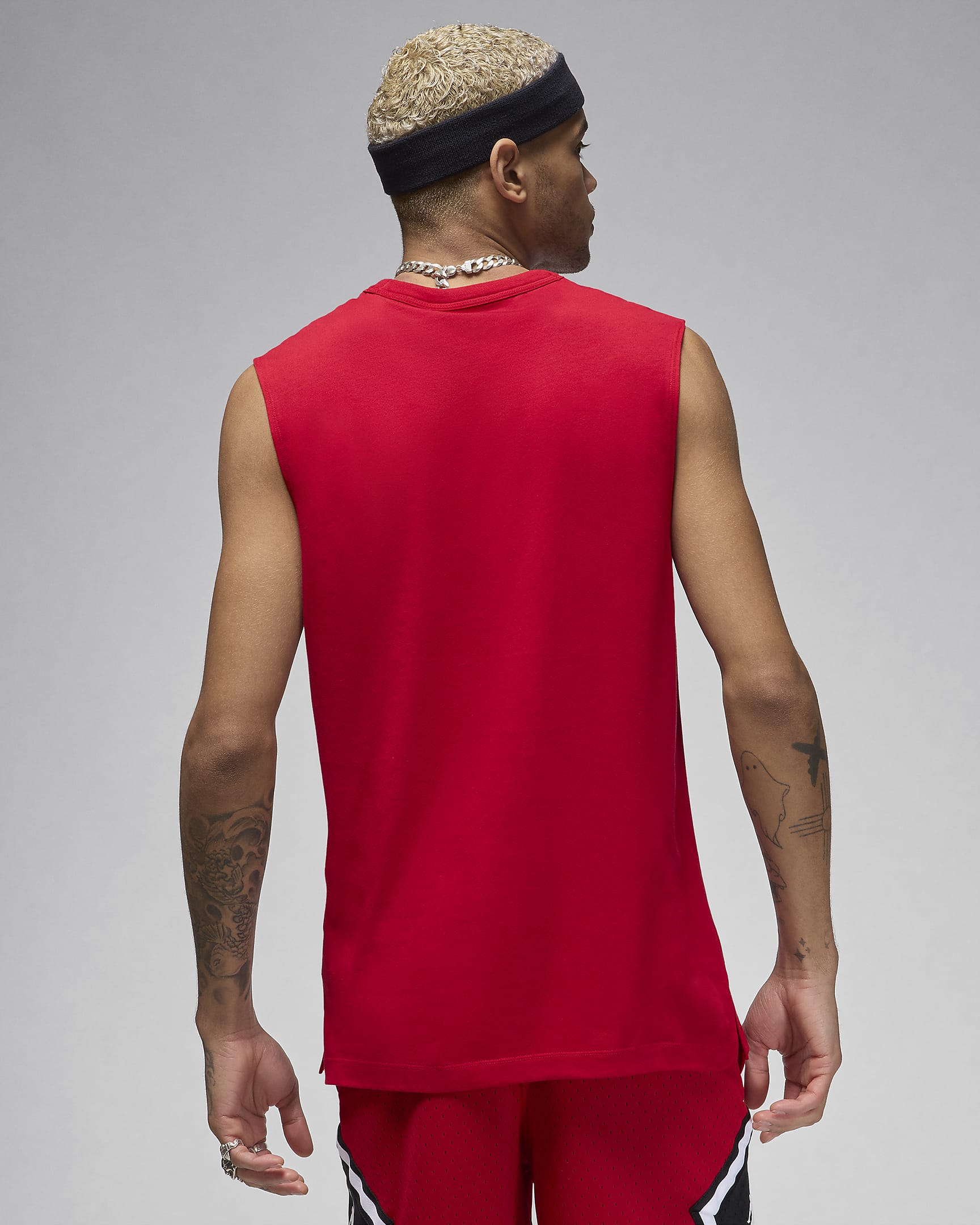 Męska koszulka bez rękawów Dri-FIT Jordan Sport - Gym Red/Czerń