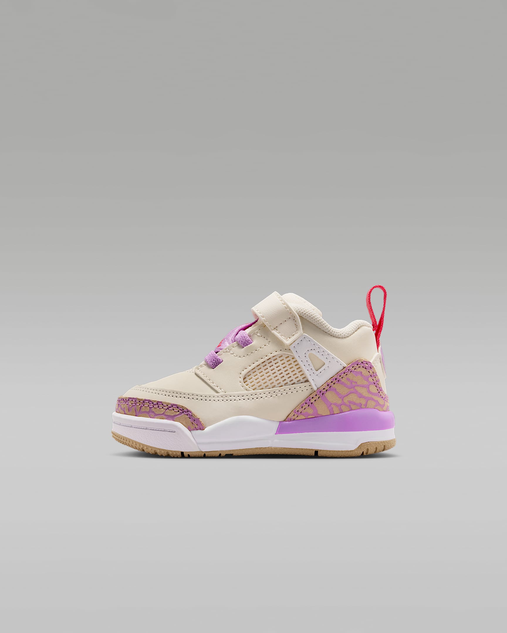 Tenis para bebé e infantil Jordan Spizike Low - Marfil pálido/Fucsia enérgico/Desierto/Rojo fusión