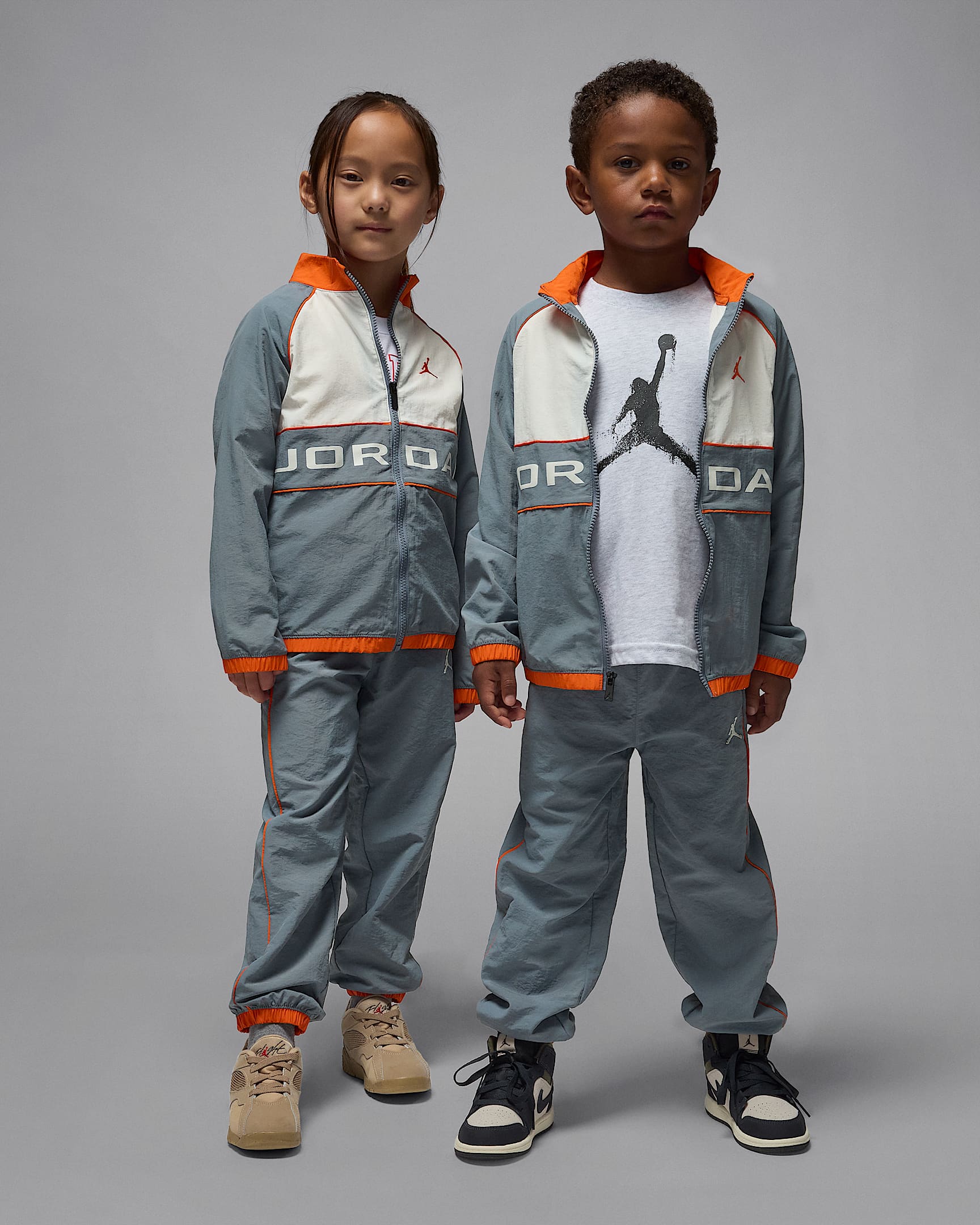 Jordan Younger Kids' 2-Piece Windbreaker Piping Set - Cool Grey