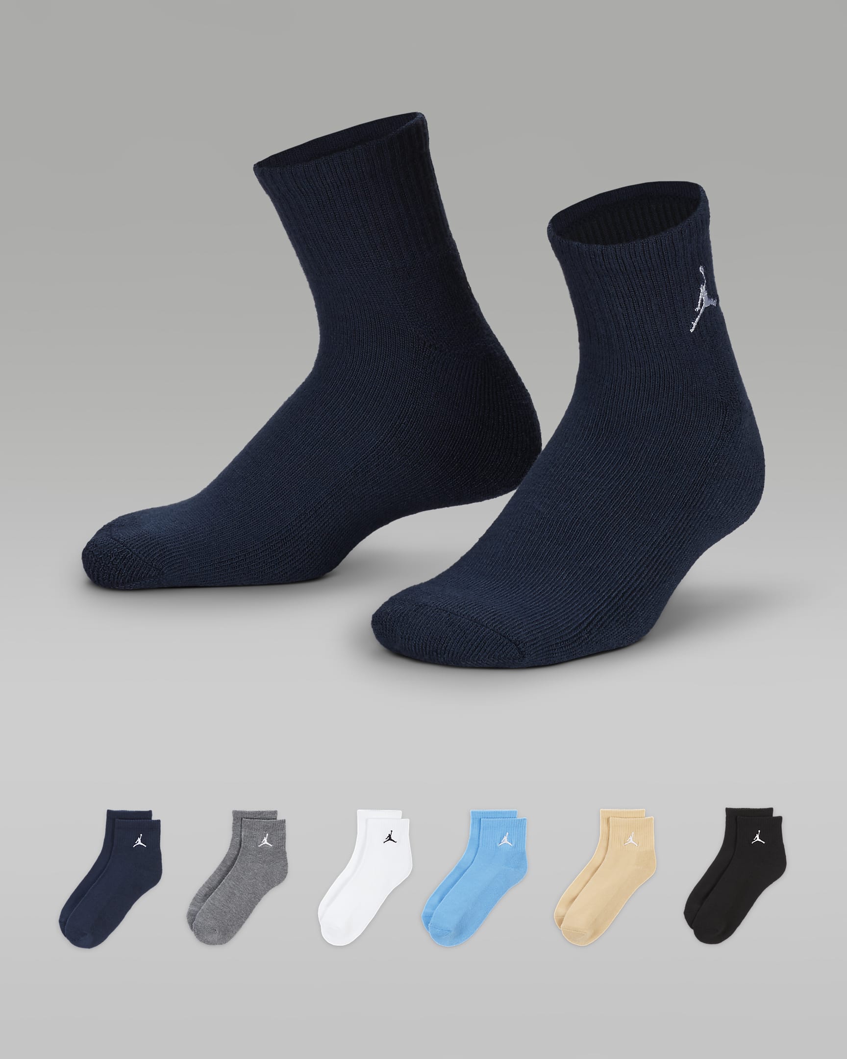 Jordan Everyday Essentials Ankle Socks (6 Pairs) Calcetines hasta el tobillo - Niño/a - Multicolor/Obsidian