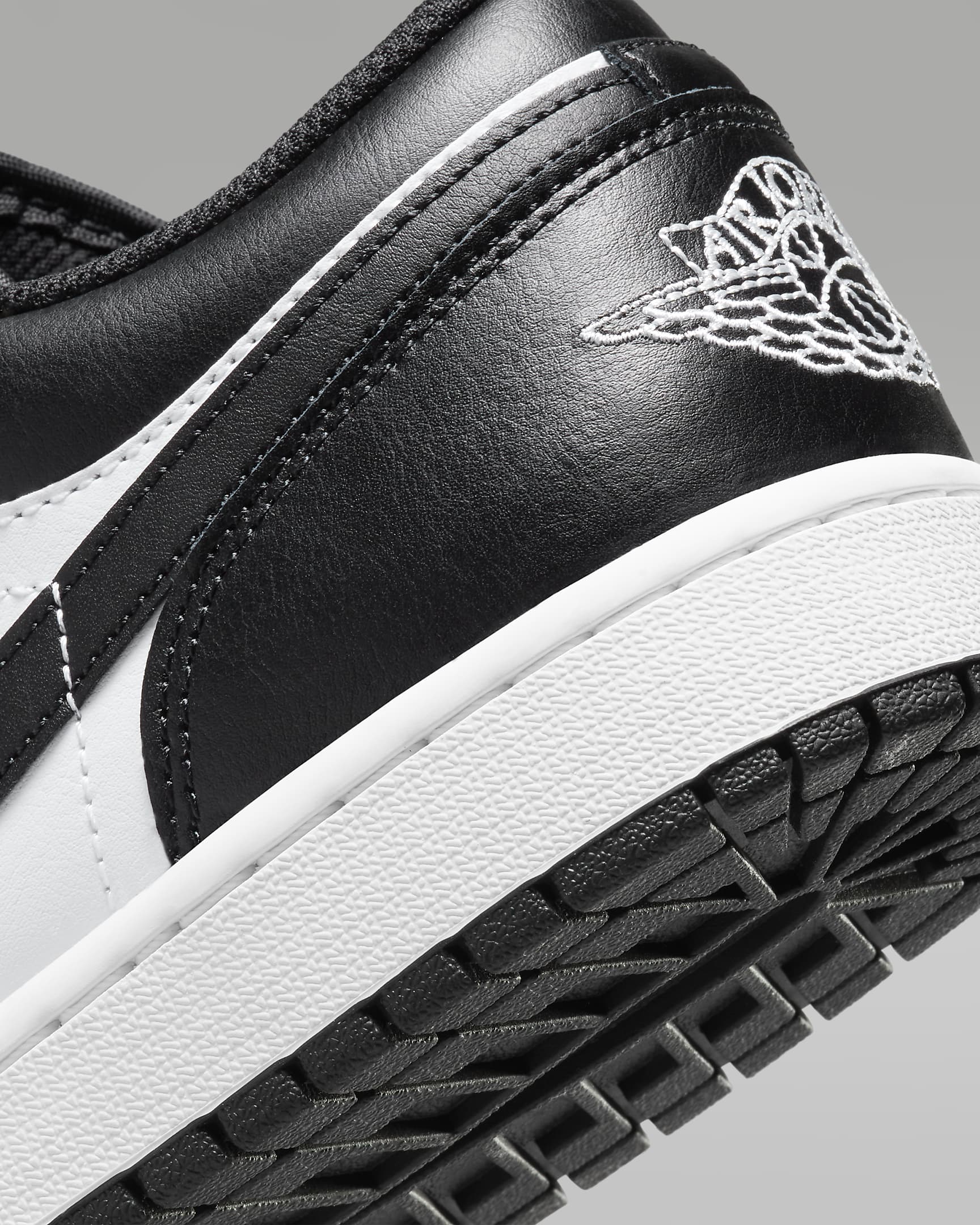 Air Jordan 1 Low Men's Shoes - White/White/Black