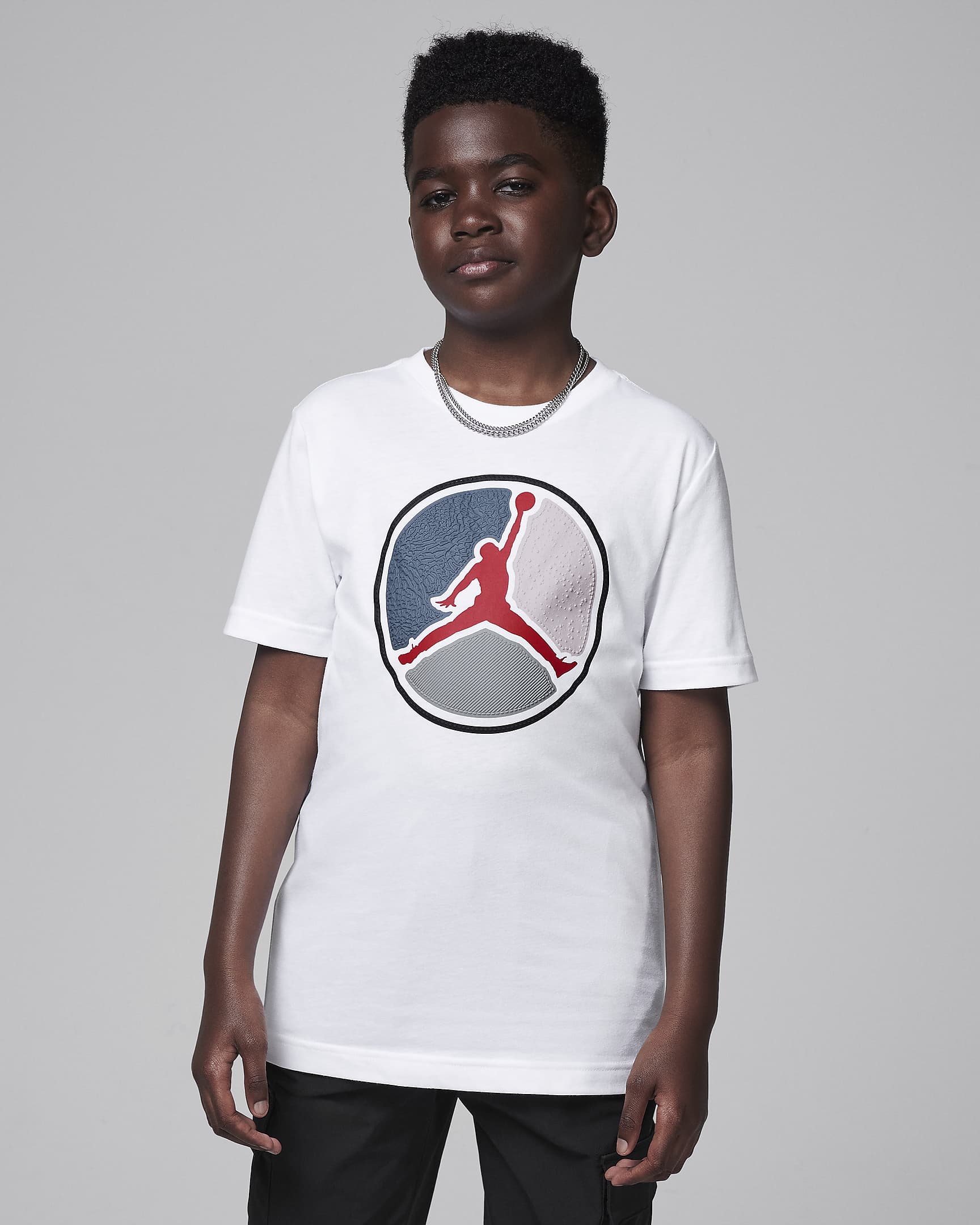 T-Shirt Ring Air Jordan για μεγάλα παιδιά - Λευκό