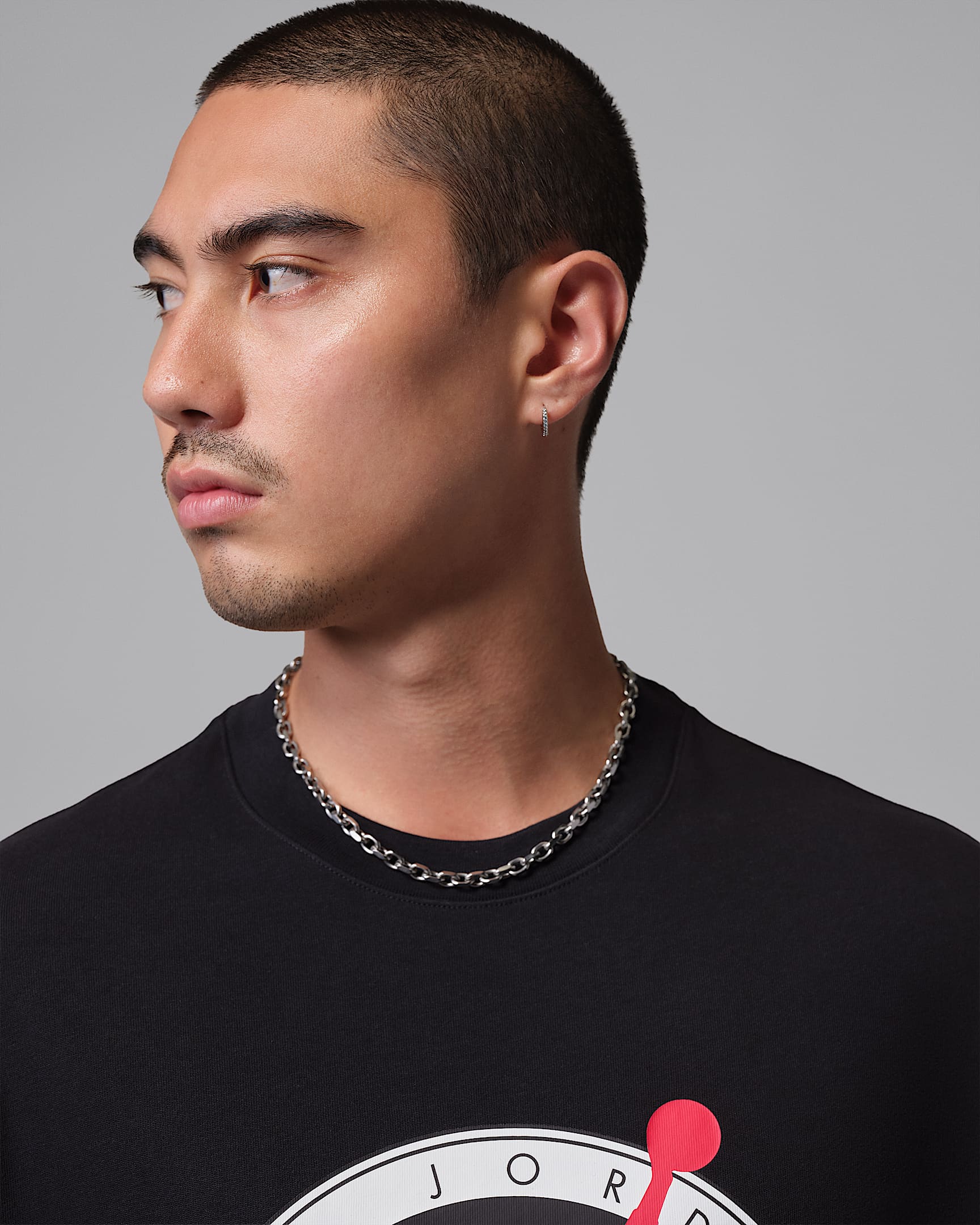 เสื้อยืดผู้ชาย Jordan Flight Club - ดำ/University Red