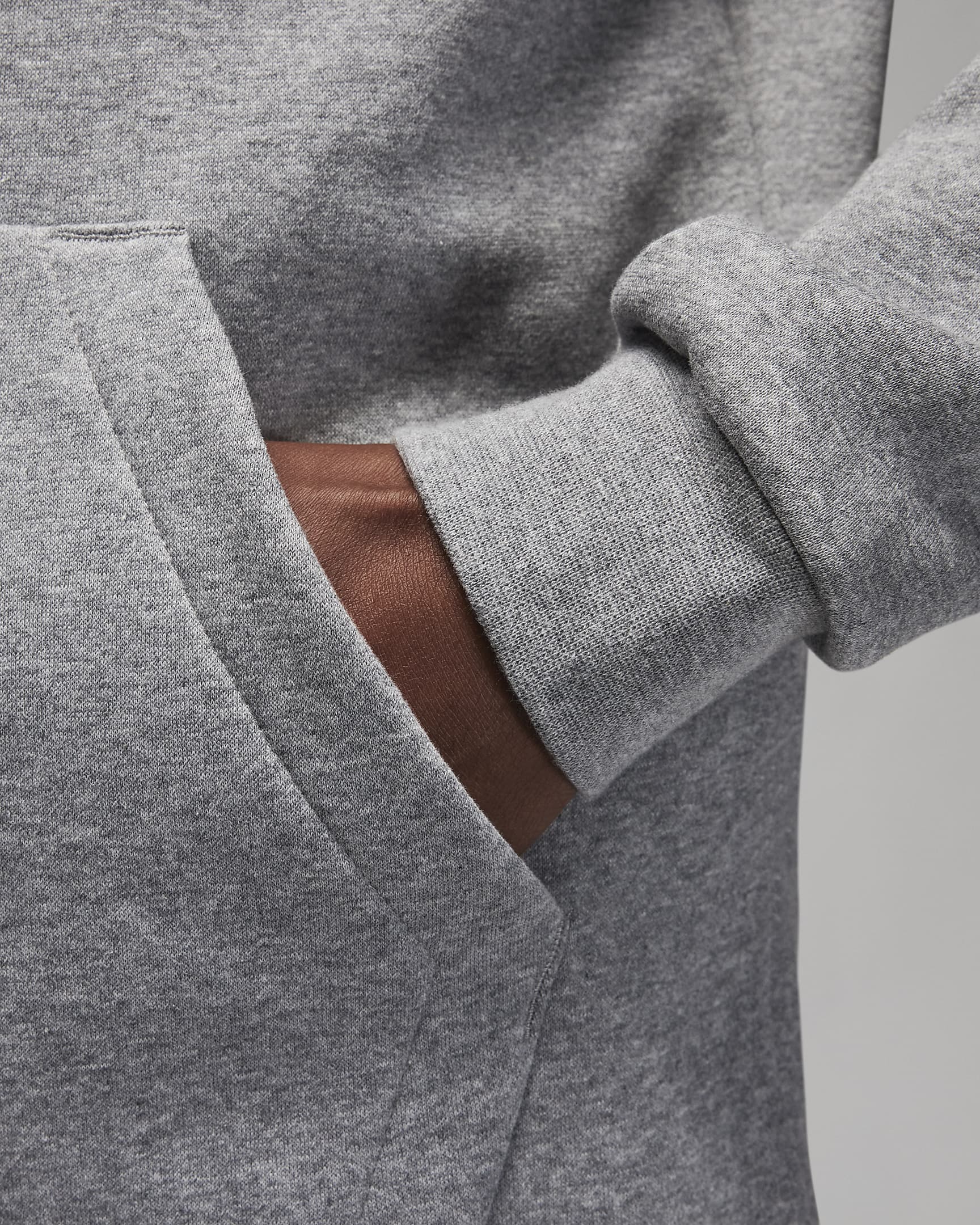 Felpa pullover in fleece con cappuccio Jordan – Uomo - Carbon Heather