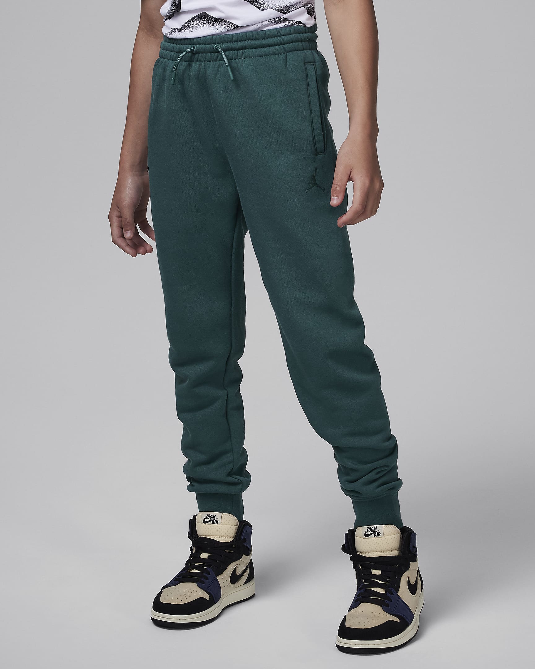 Jordan MJ Flight MVP Big Kids' Fleece Pants - Oxidized Green