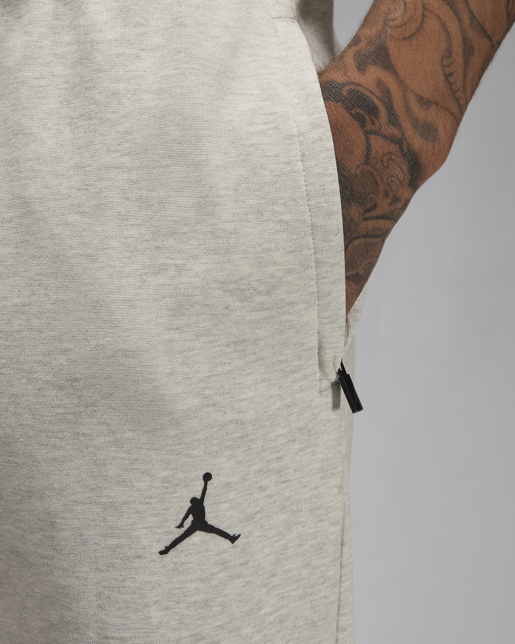 Męskie spodnie Dri-FIT Jordan Sport Hoop Fleece - Grey Heather/Czerń