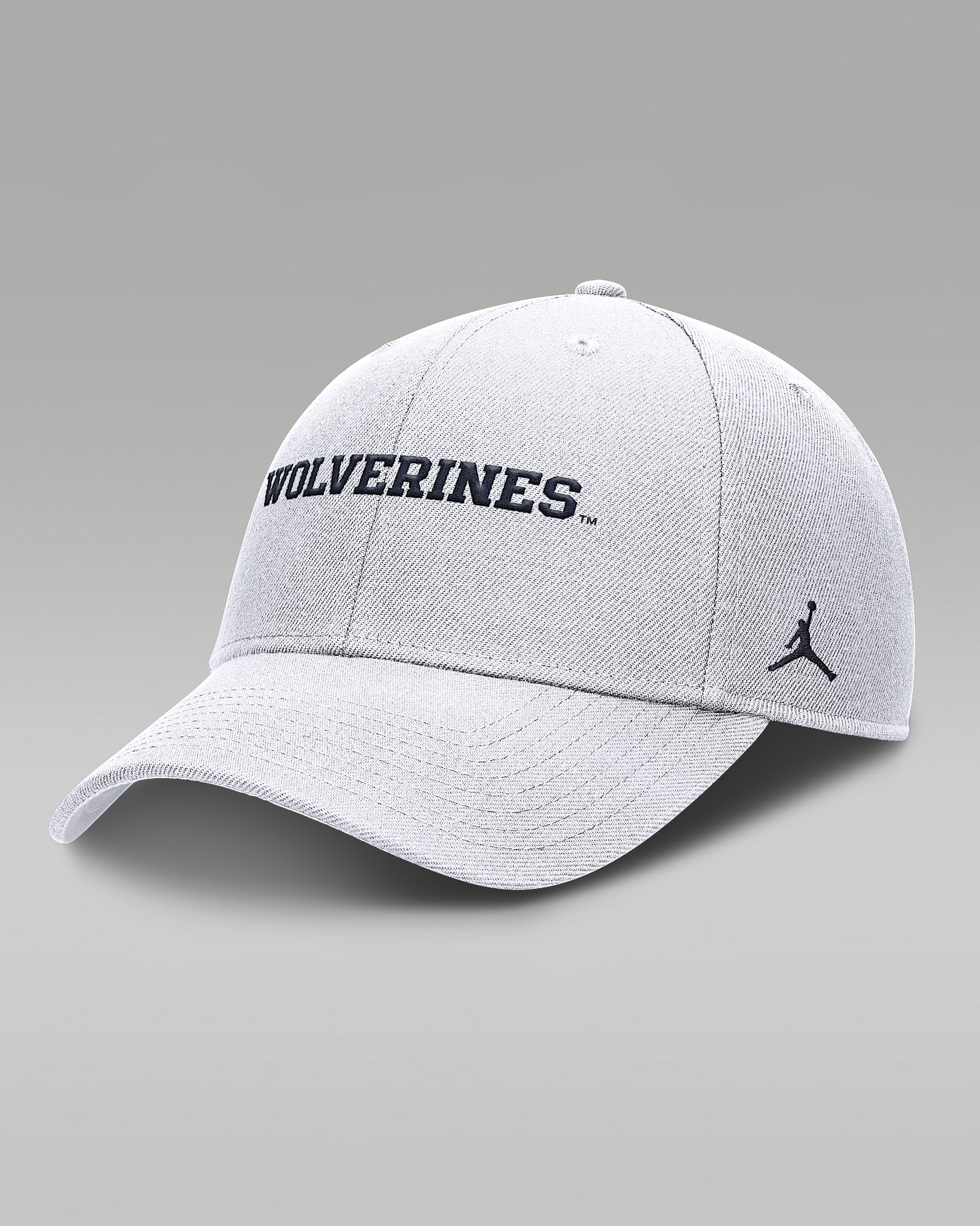 Michigan On-Field Rise Gameday Men's Jordan Brand Dri-FIT College Trucker Adjustable Hat - White