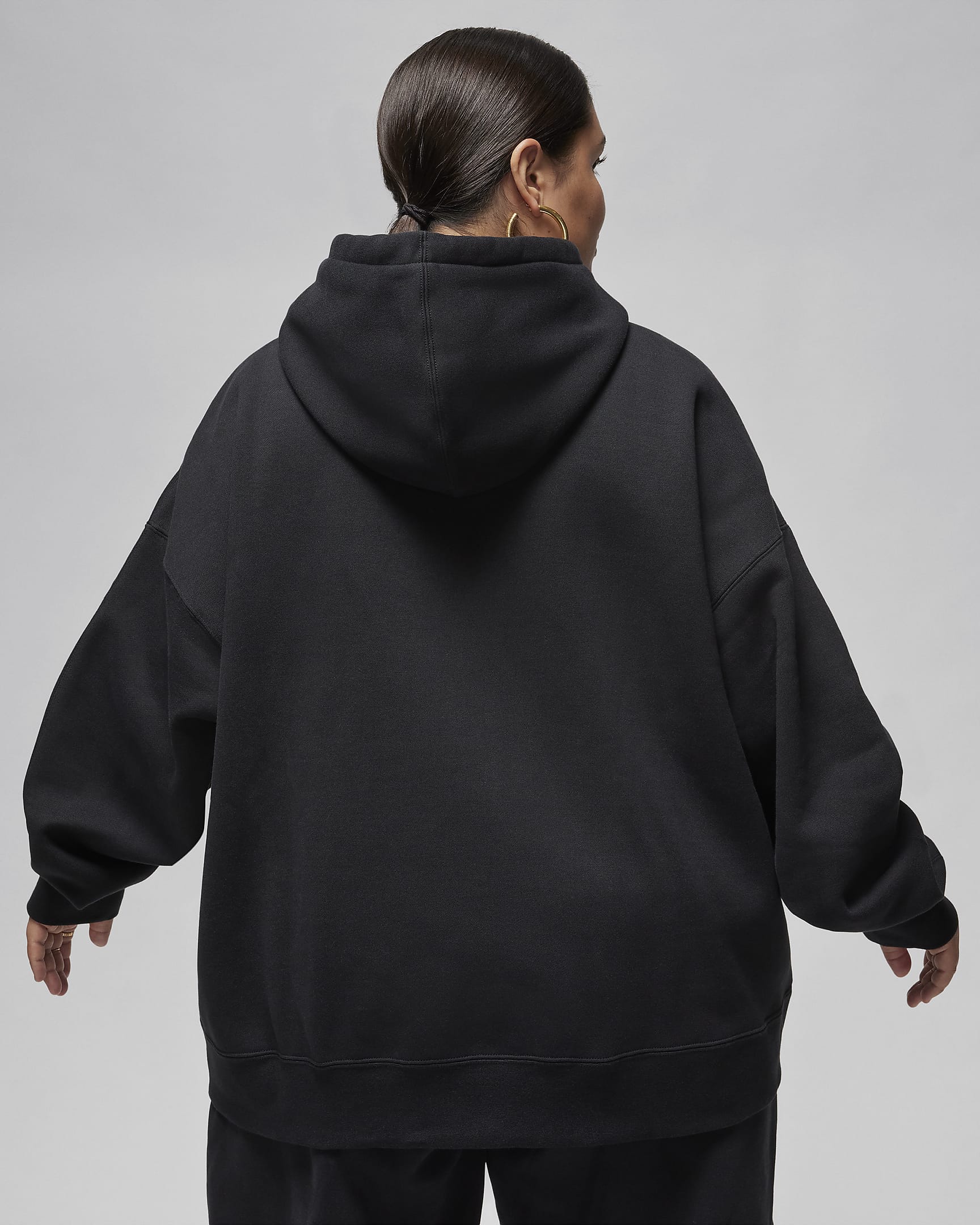 Sweat à capuche Jordan Flight Fleece pour femme (grande taille) - Noir