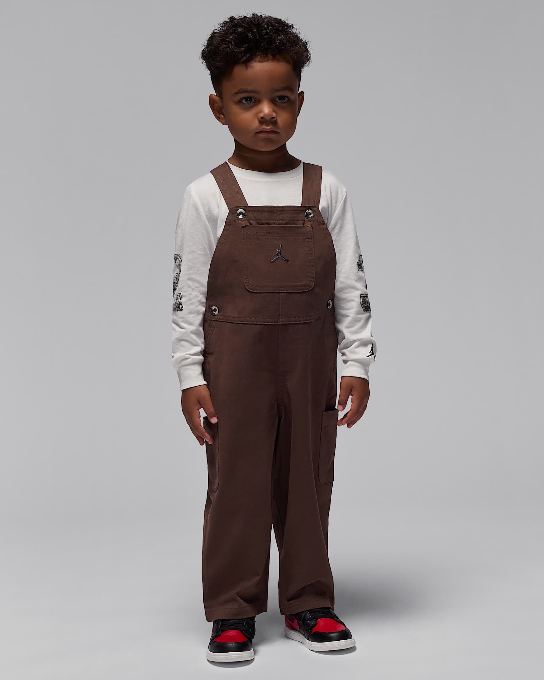 Jordan MVP Toddler 2-Piece Overalls Set - Baroque Brown