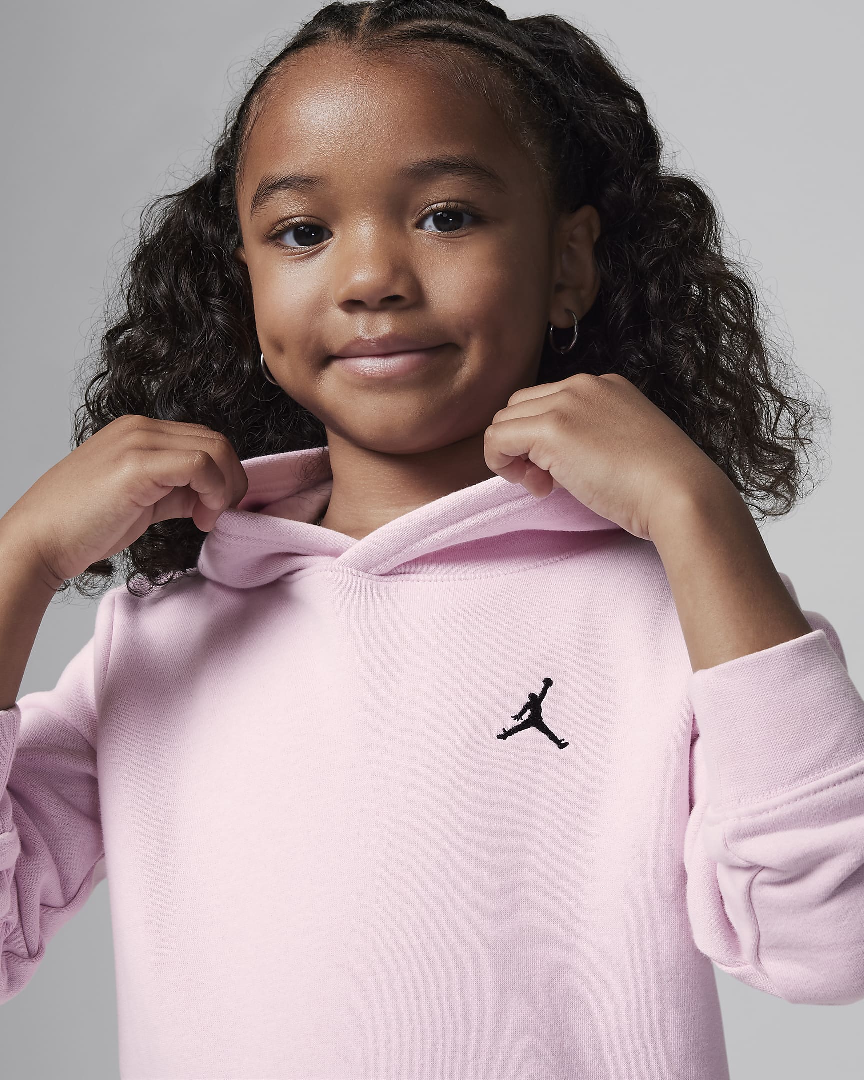 Jordan MJ Brooklyn Fleece Little Kids' 2-Piece Pullover Hoodie Set - Pink Foam