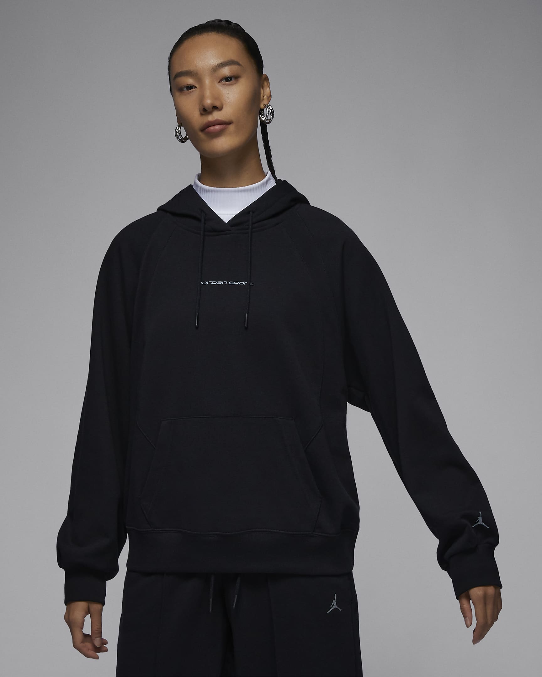 Jordan Sport Women's Graphic Fleece Hoodie - Black/Stealth