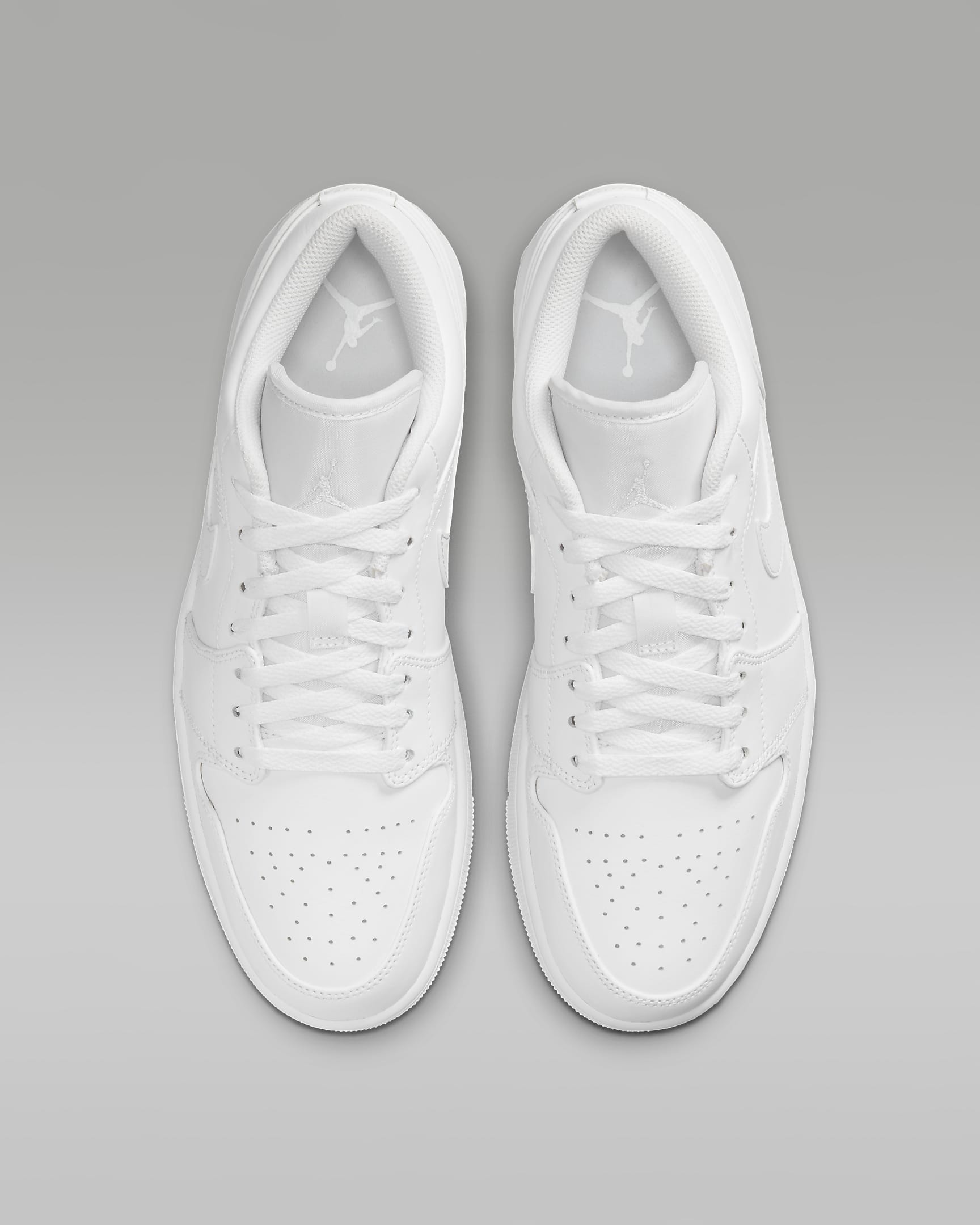 Air Jordan 1 Low Men's Shoes - White/White/White