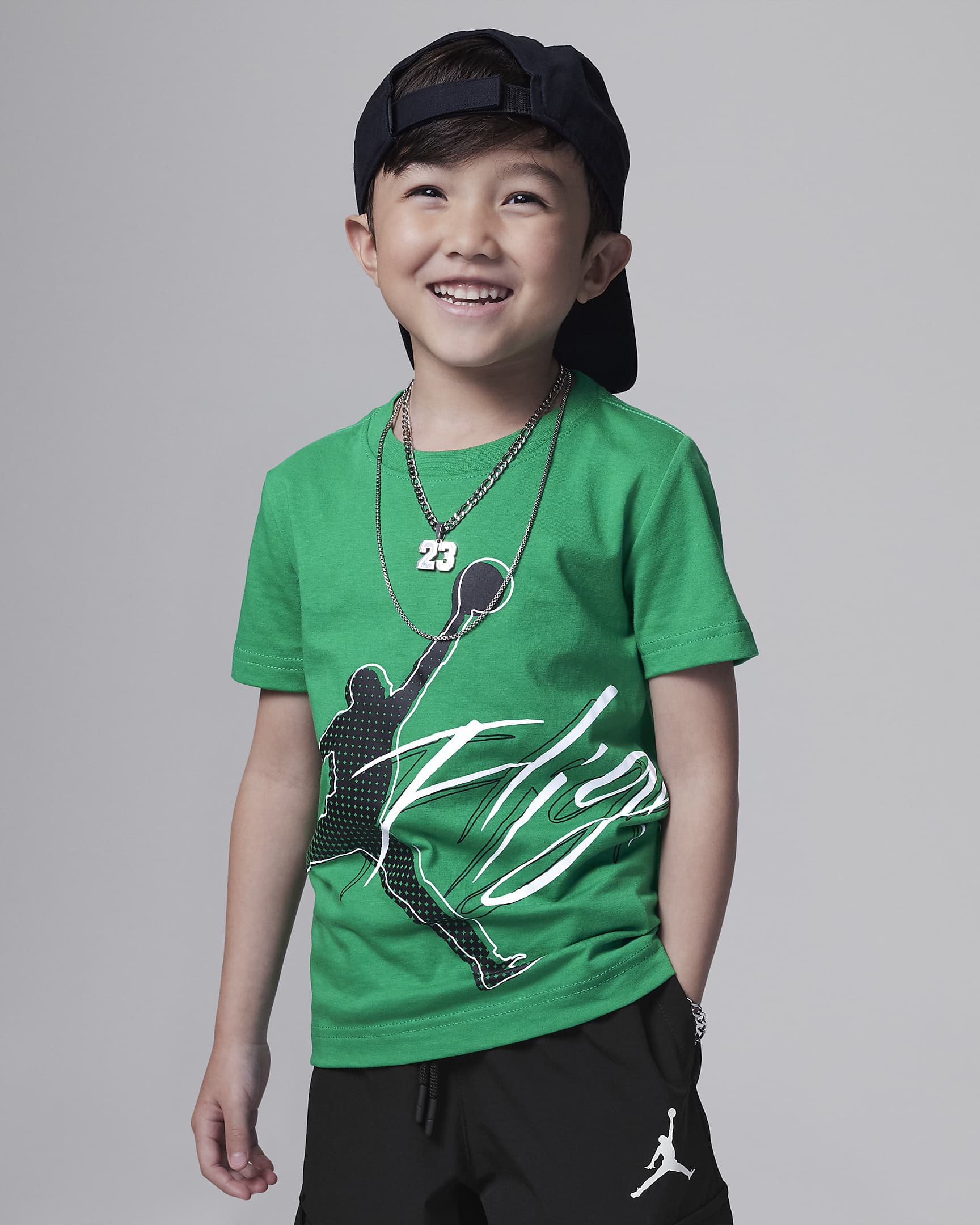 Jordan Halftone Flight Tee Little Kids' T-Shirt - Lucky Green